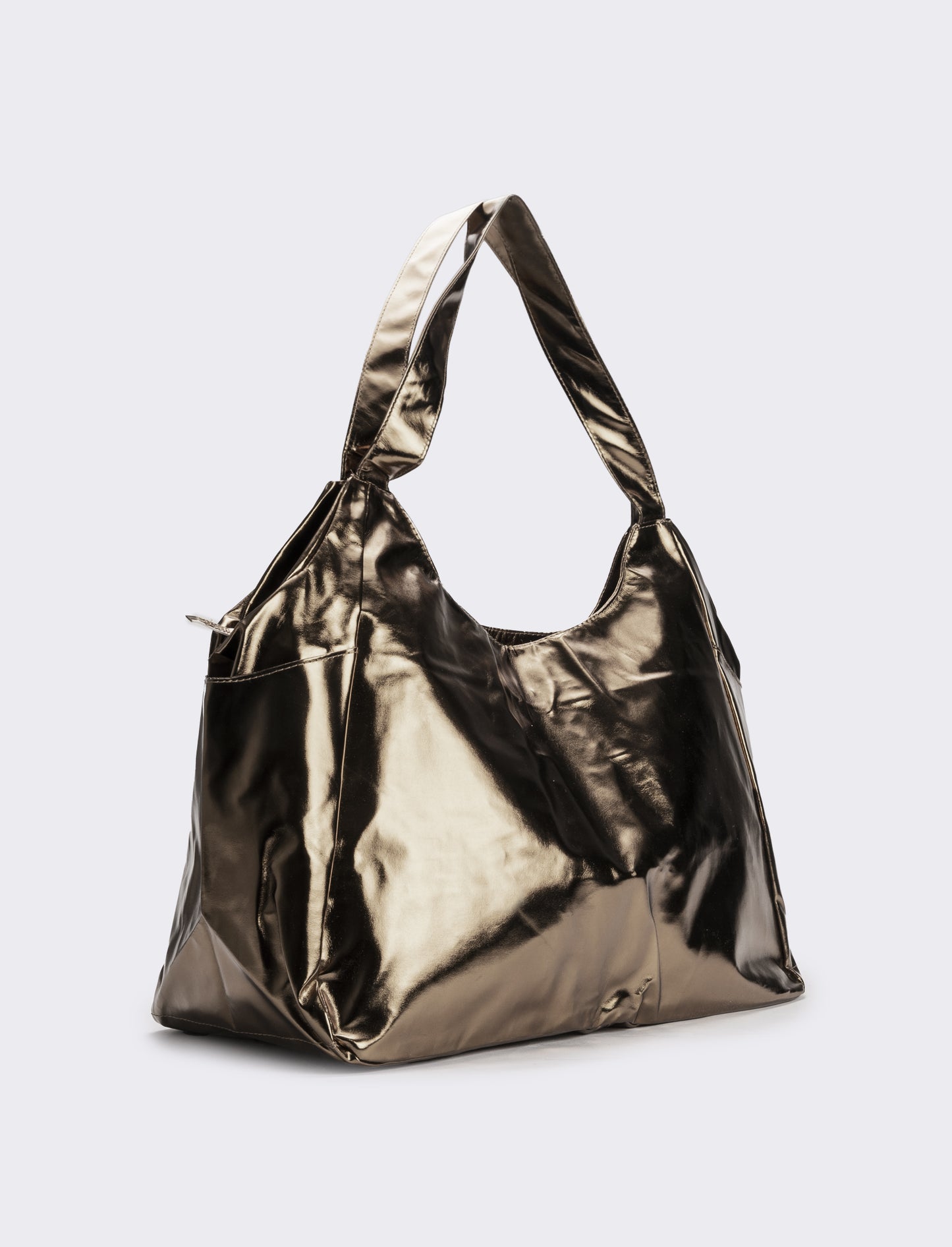 Borsa mare donna da spalla due manici - Oro