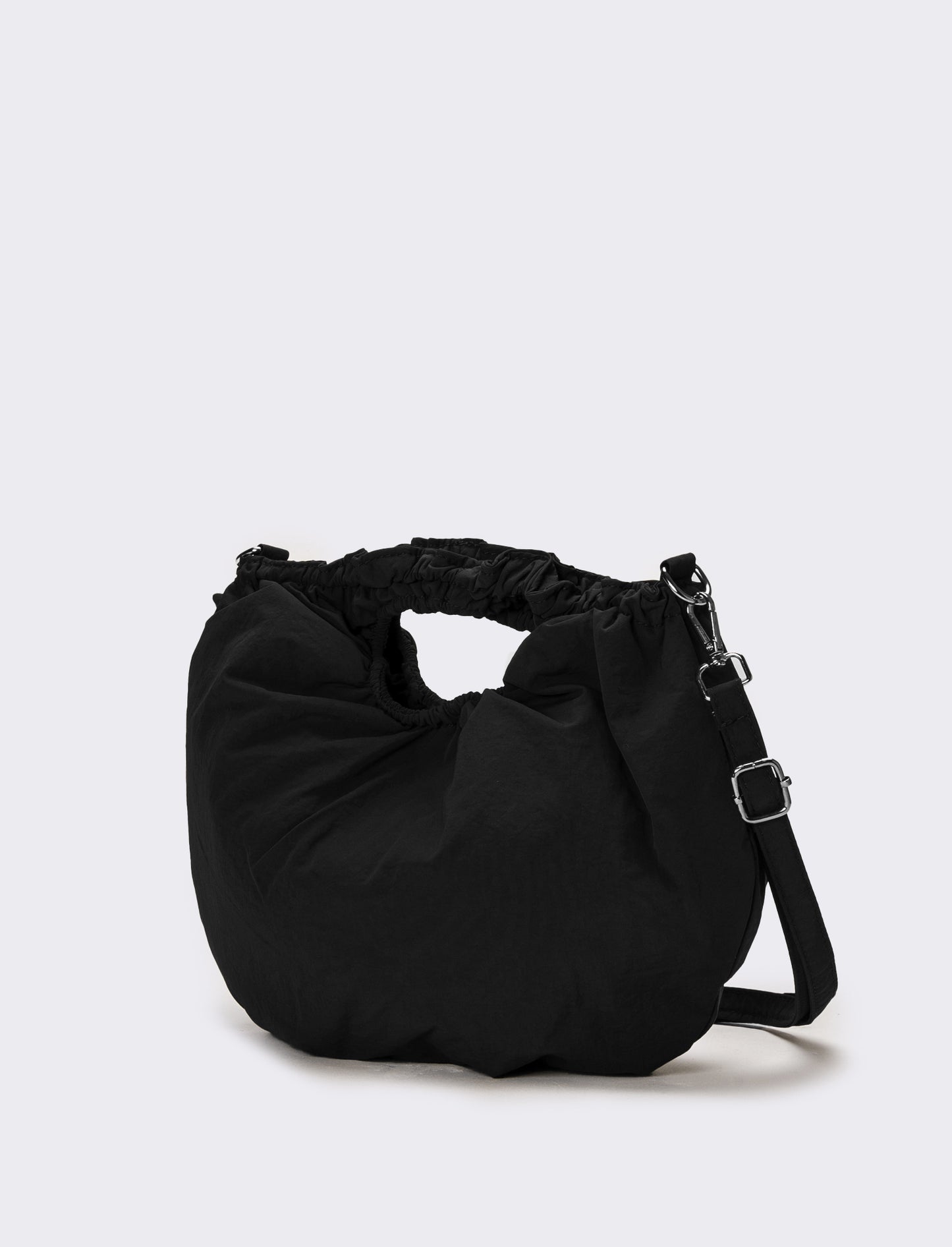 Borsa donna con manico arricciato - Nero