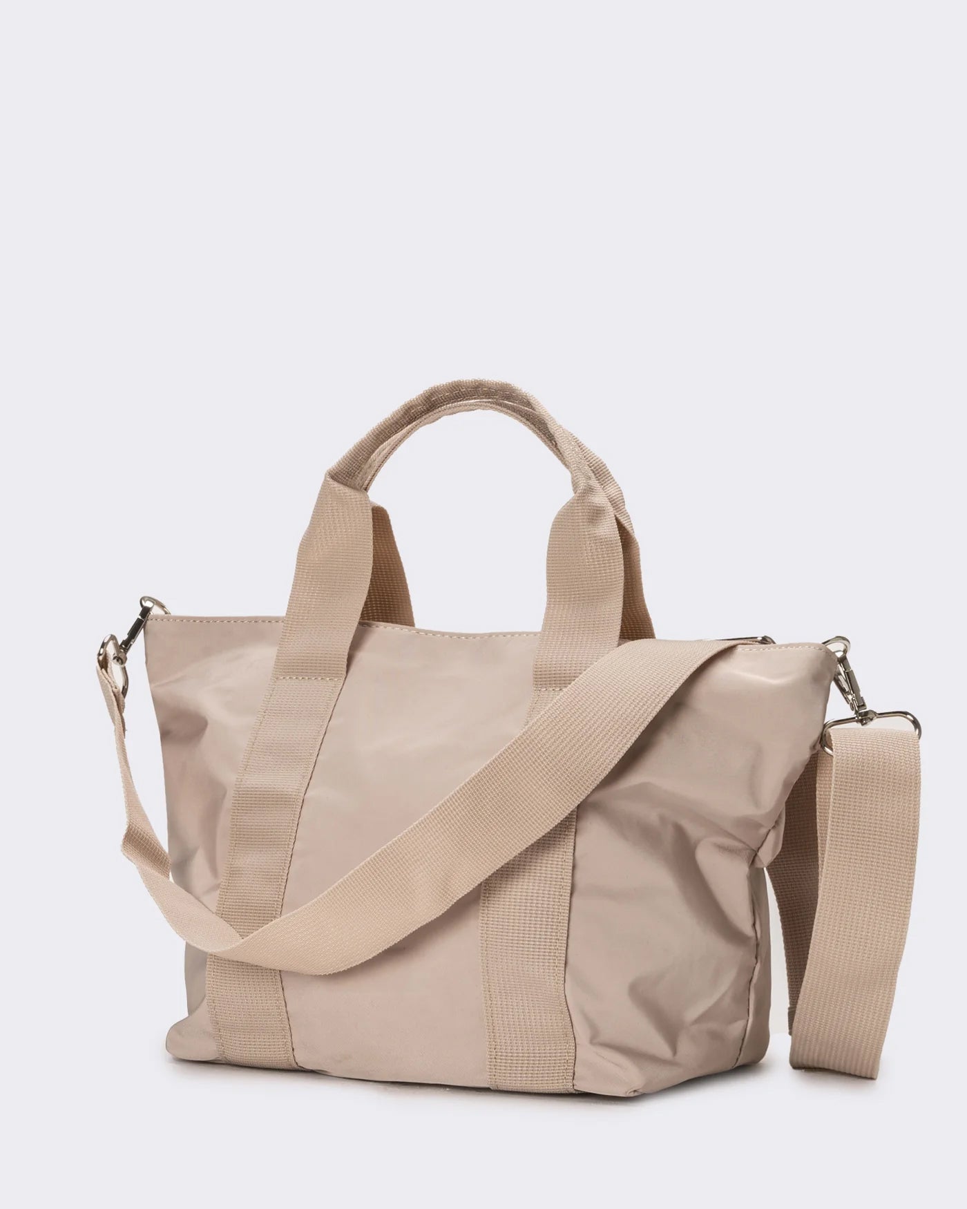 Borsa donna grande in nylon - Beige