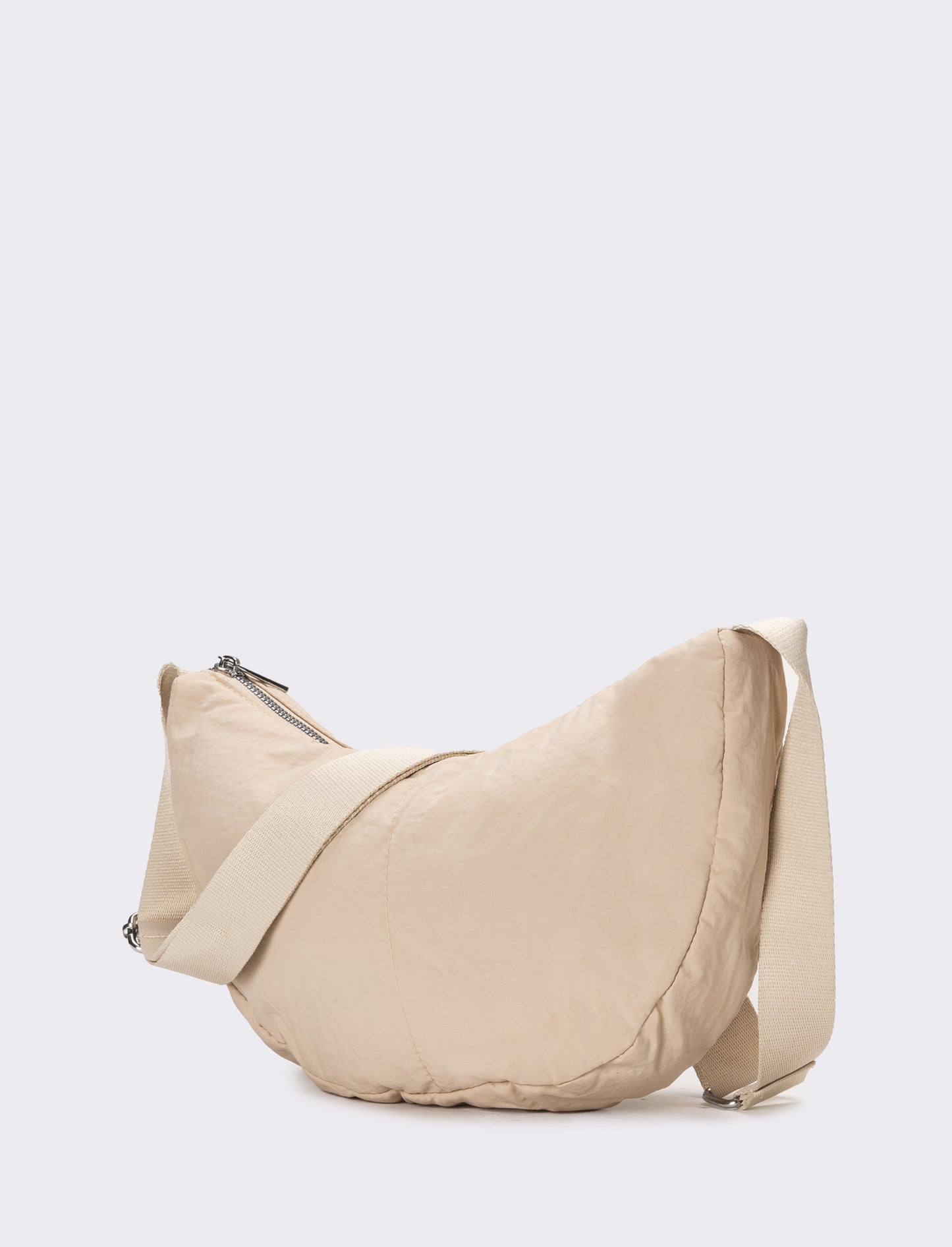 Borsa donna mezzaluna tracolla regolabile - Beige