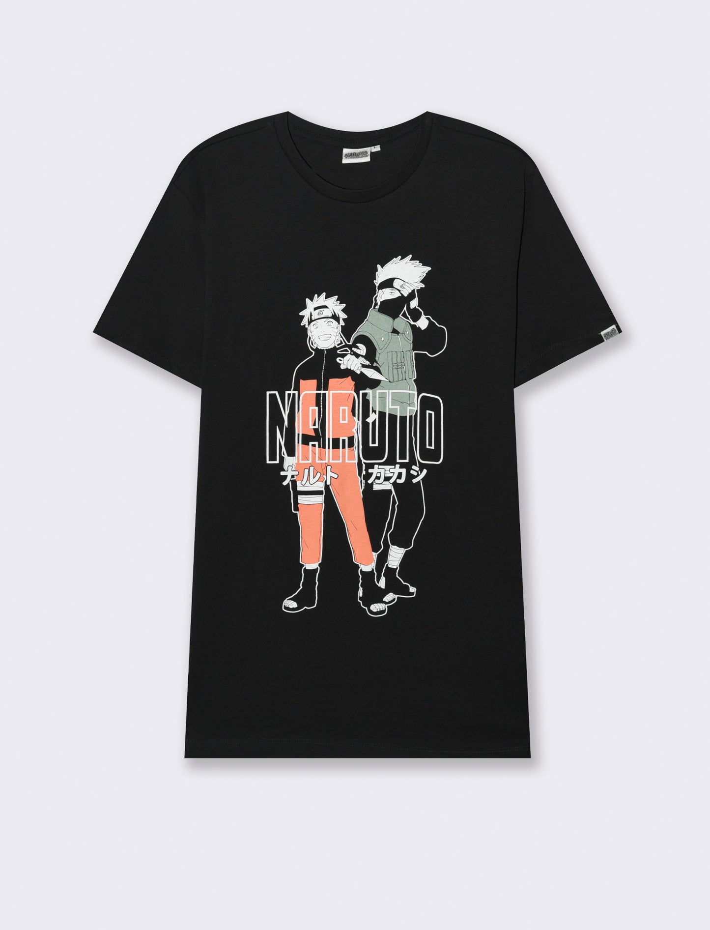 T-shirt stampa naruto da uomo - Nero