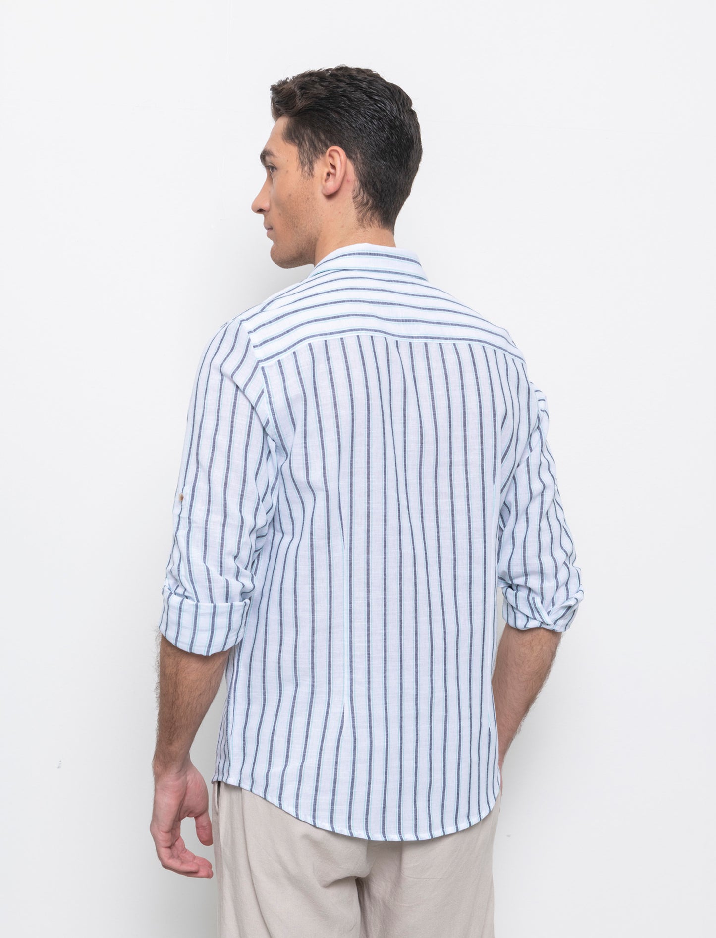 Camicia a righe da uomo - Blu