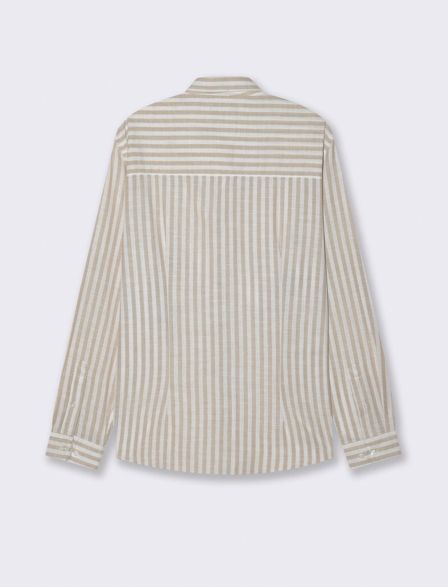 Camicia a righe da uomo - Verde salvia