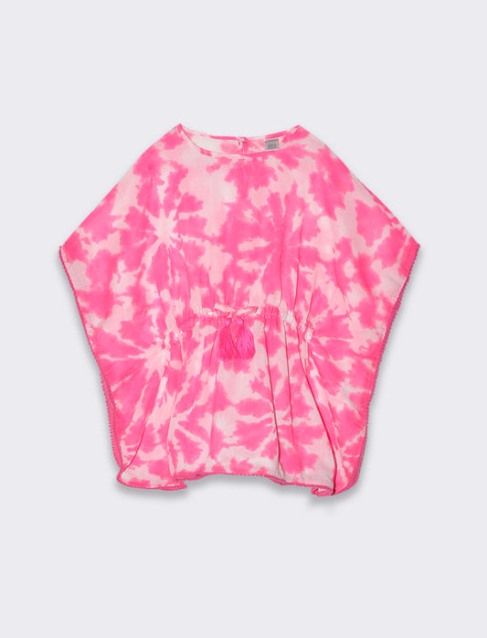 Copricostume stampato da bambina - Fuxia