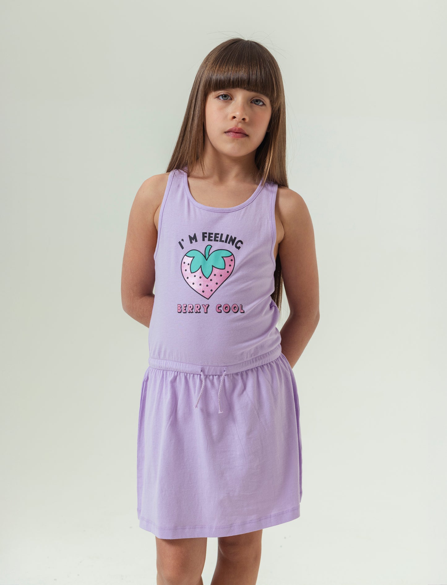 Vestito ampio da bambina - Lilla