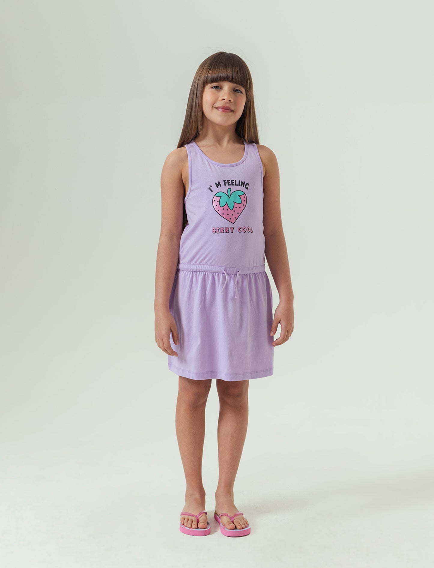 Vestito ampio da bambina - Lilla