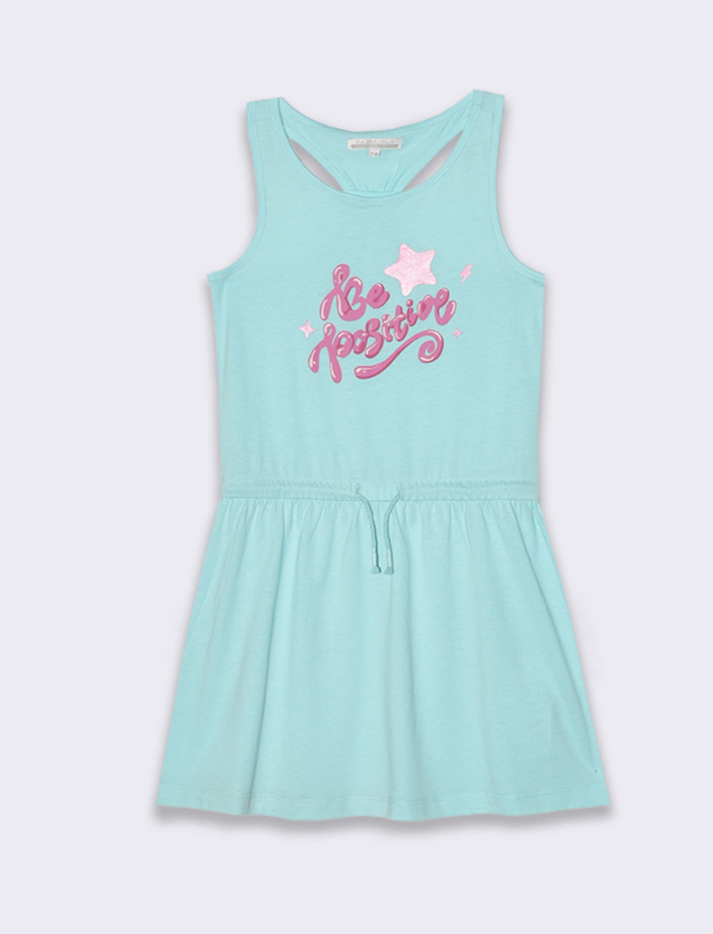 Vestito ampio da bambina - Verde acqua