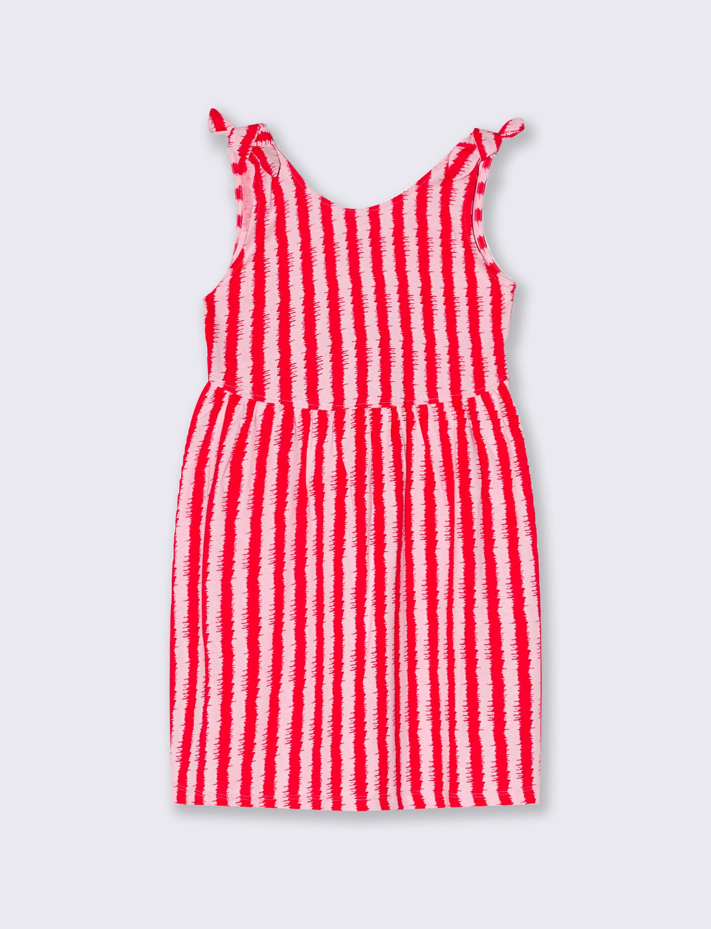 Girl's sleeveless cotton dress - Pink