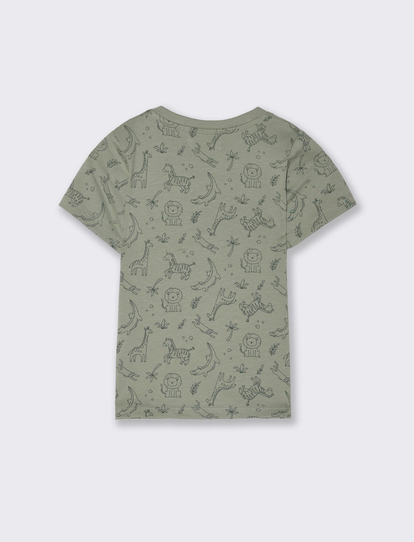 T shirt all over con stampa da neonato - Verde salvia
