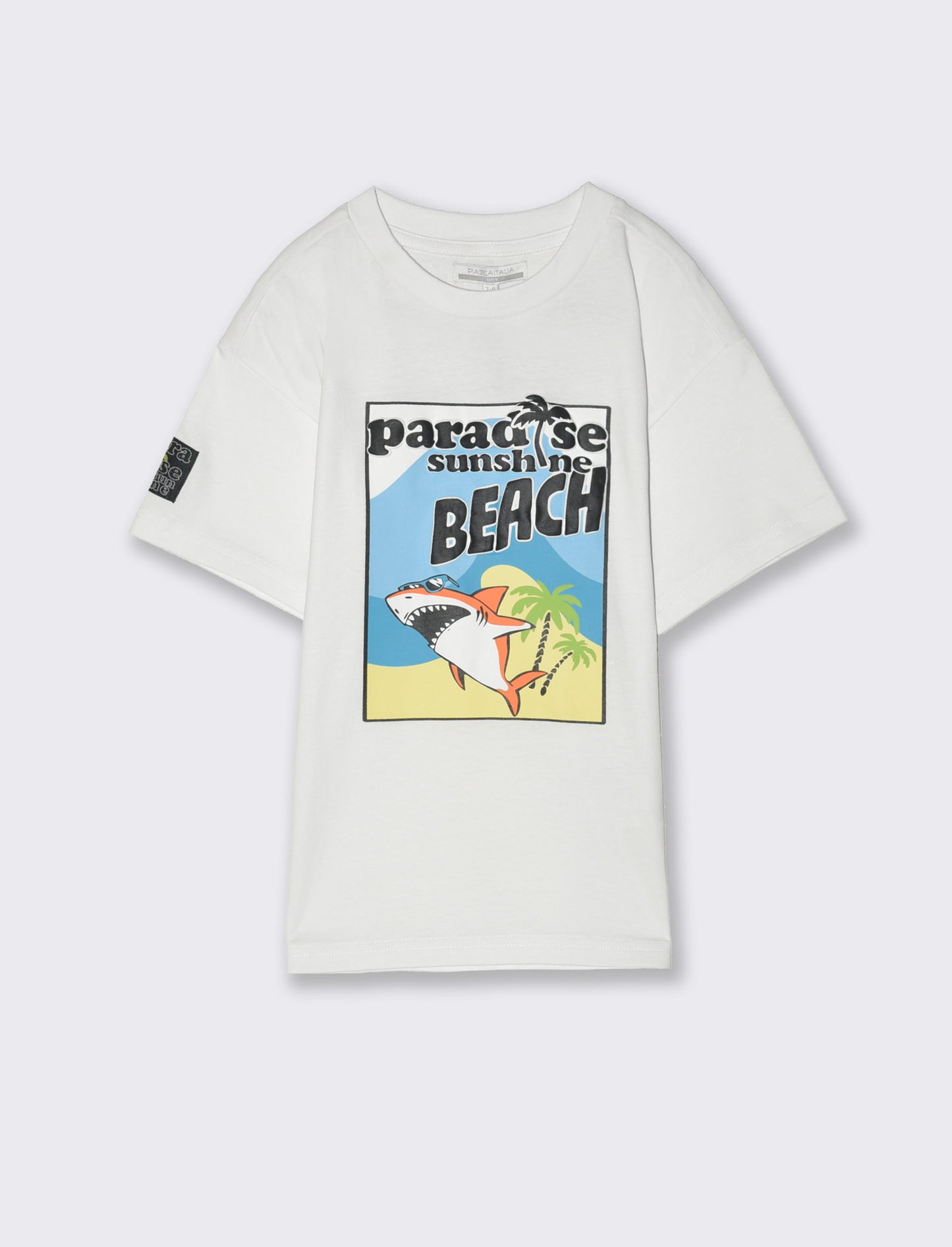 T-shirt squalo da bambino - Bianco