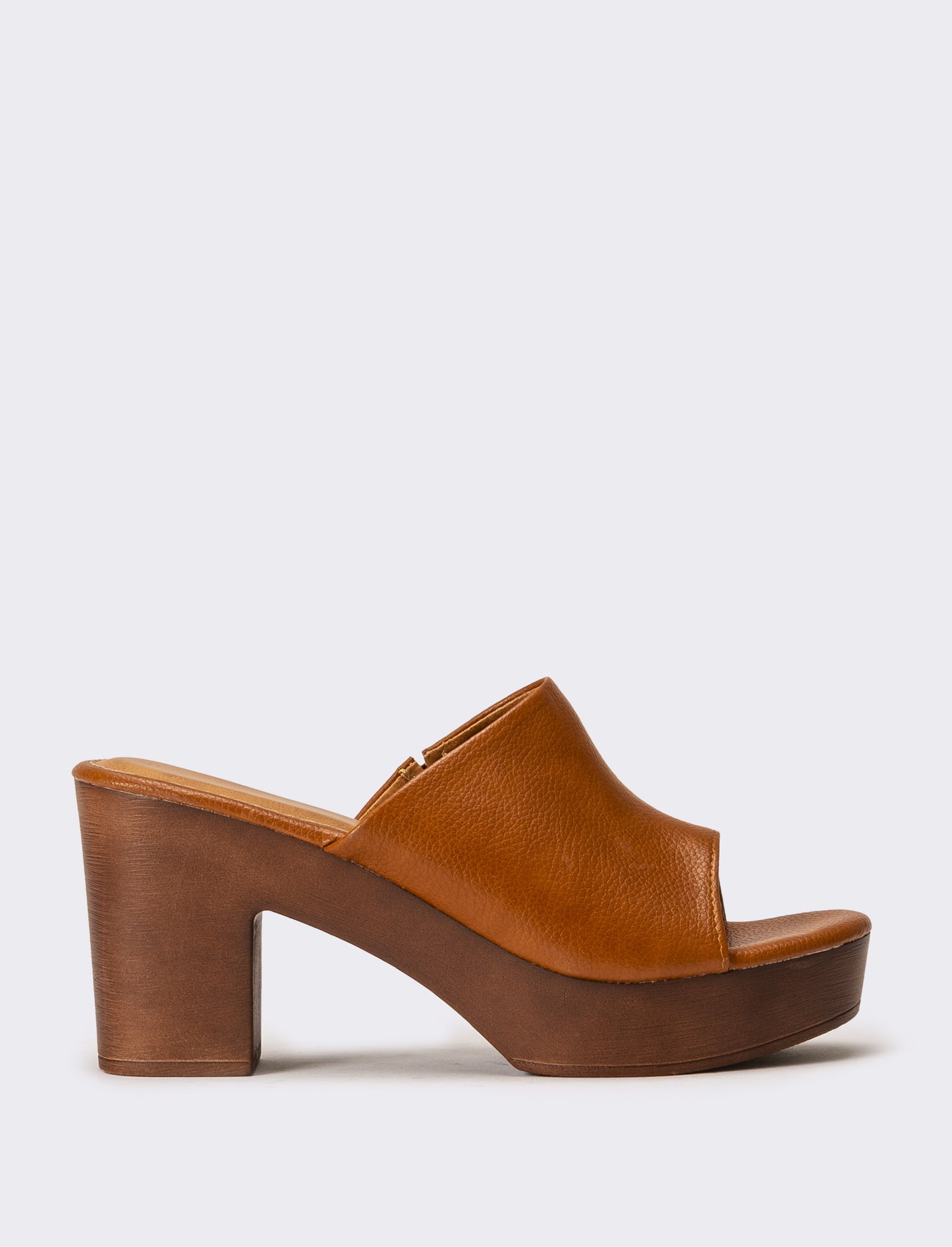Sabot  tacco alto da donna - Cuoio