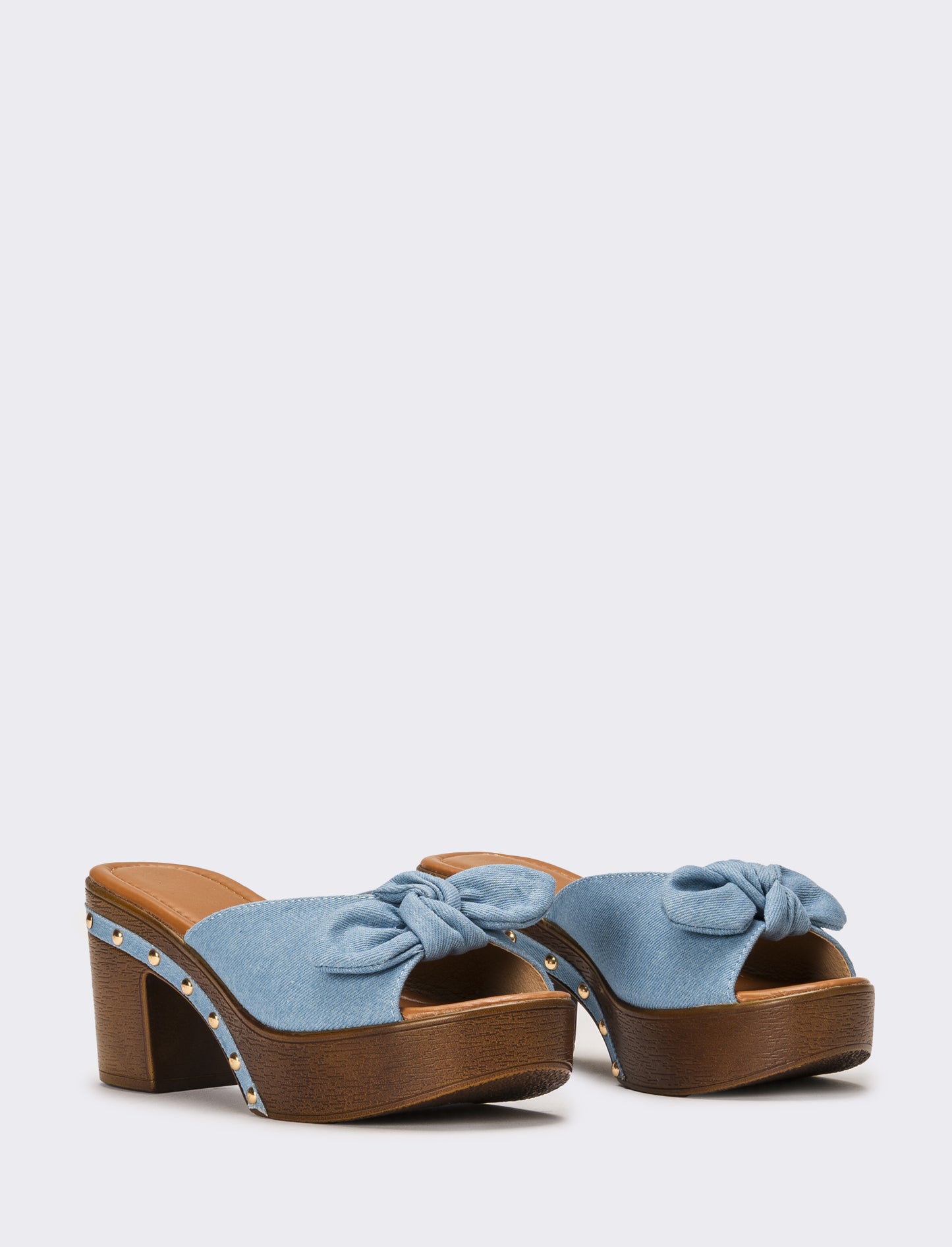 Sabot con fiocco da donna - Jeans