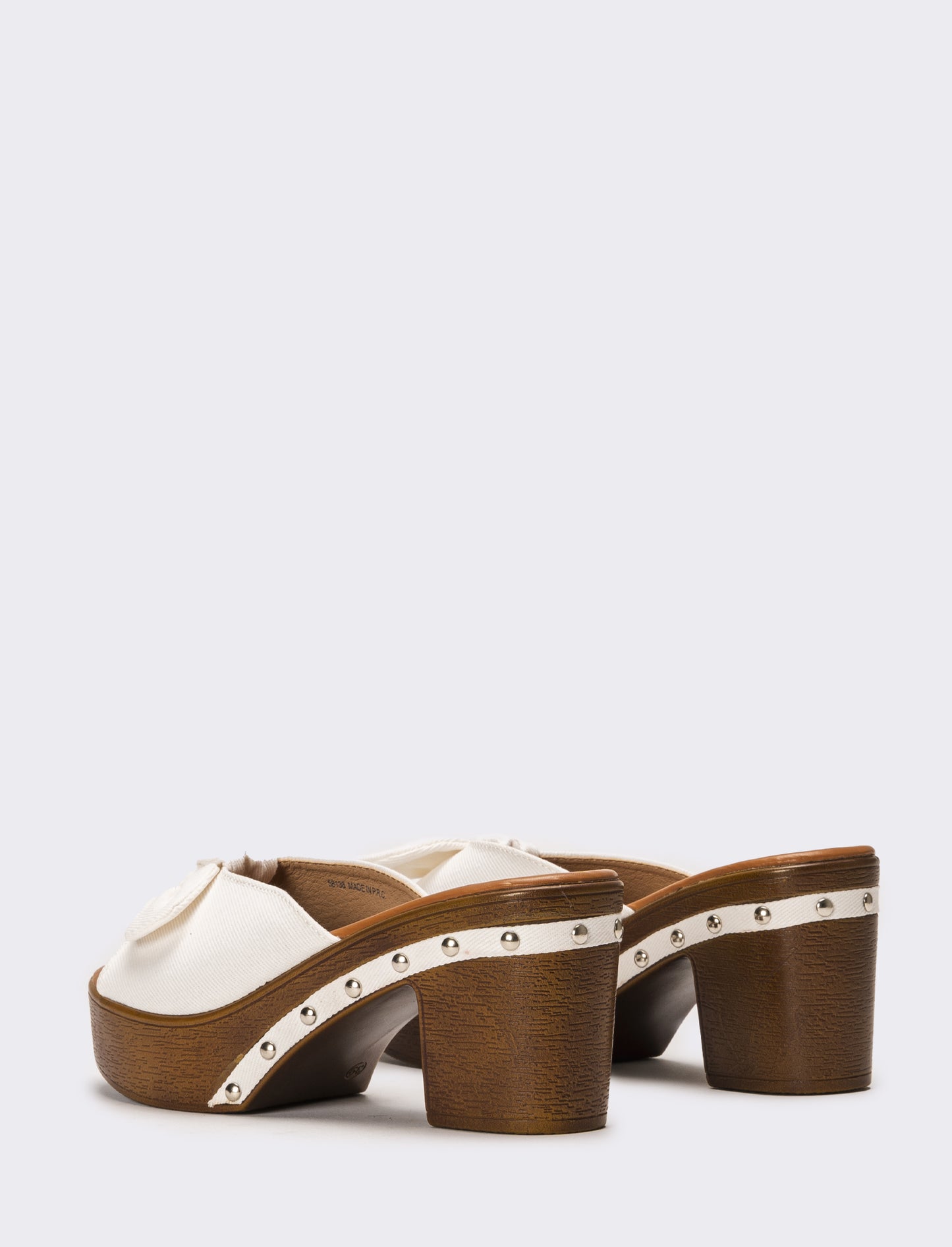 Sabot con fiocco da donna - Bianco