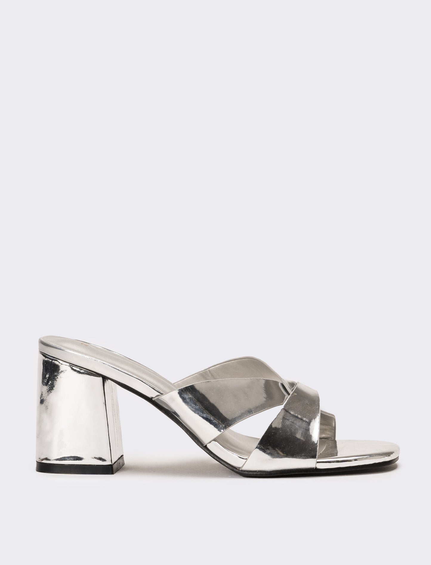 Mule da donna metallizata - Argento