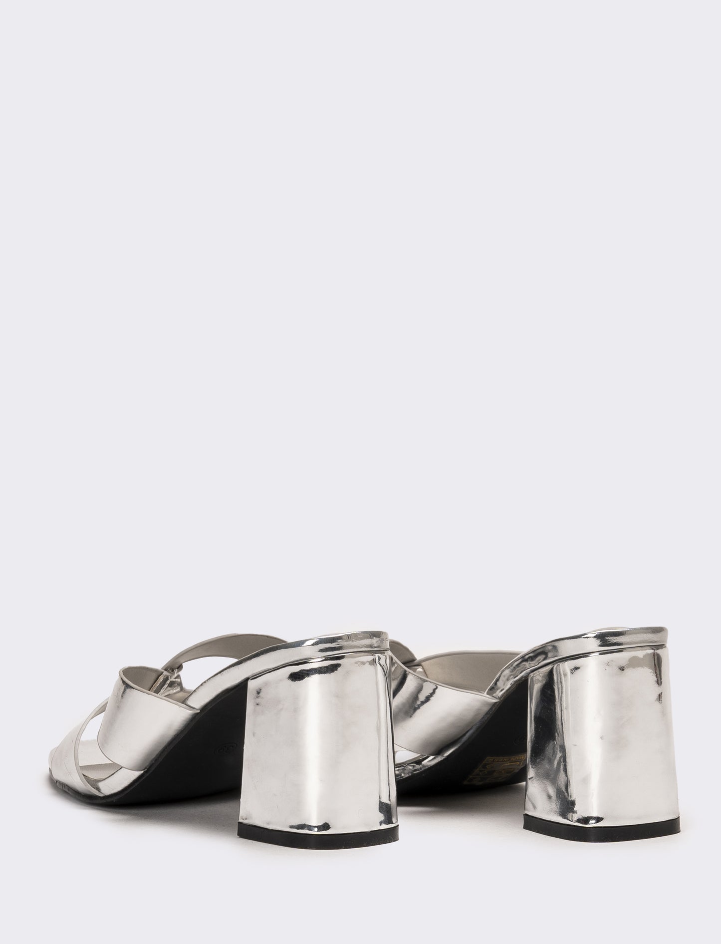 Mule da donna metallizata - Argento