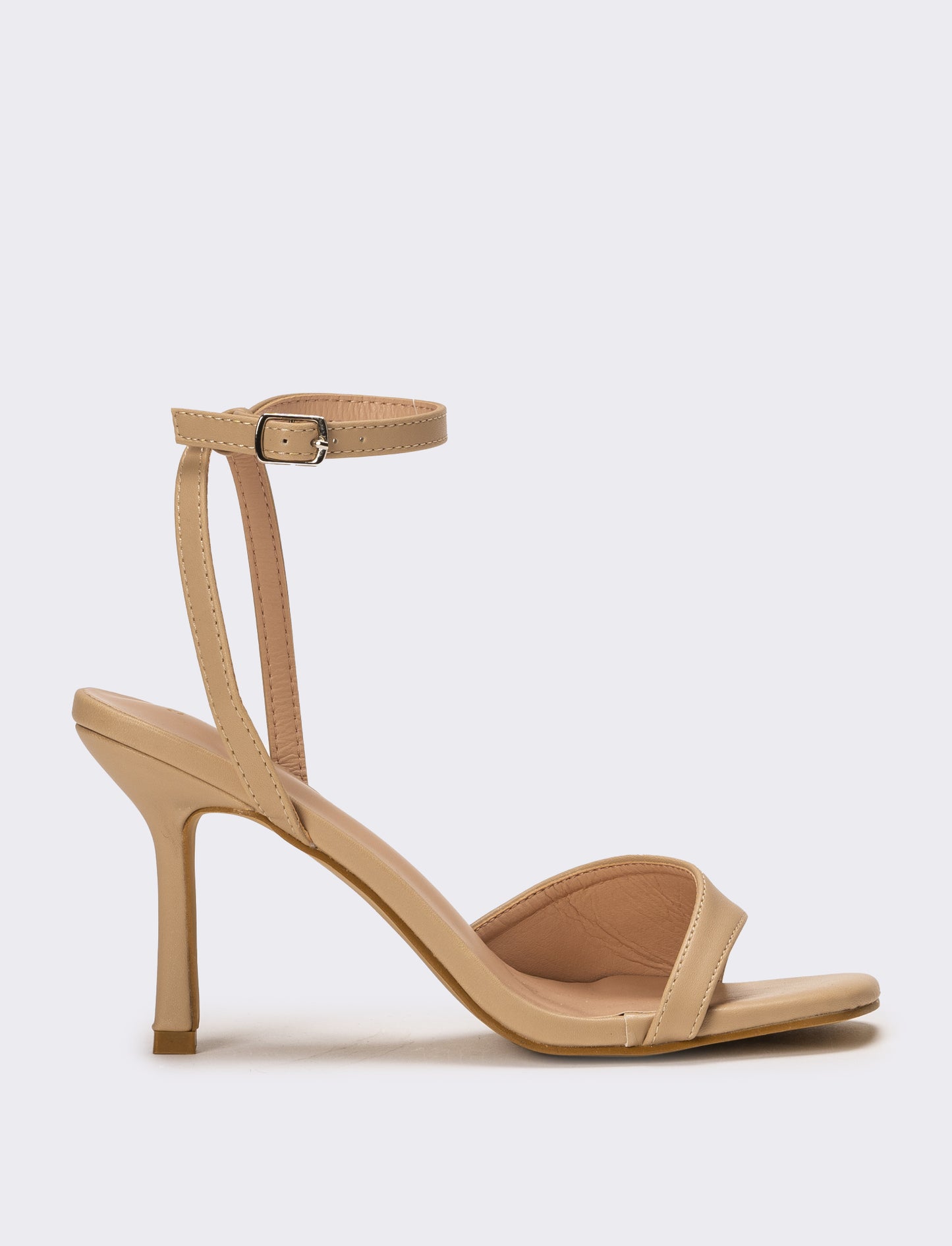 Sandalo da donna con punta squadrata - Naturale