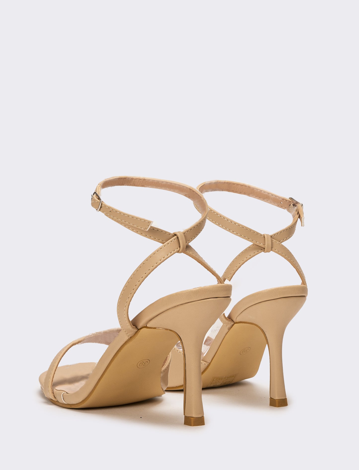 Sandalo da donna con punta squadrata - Naturale