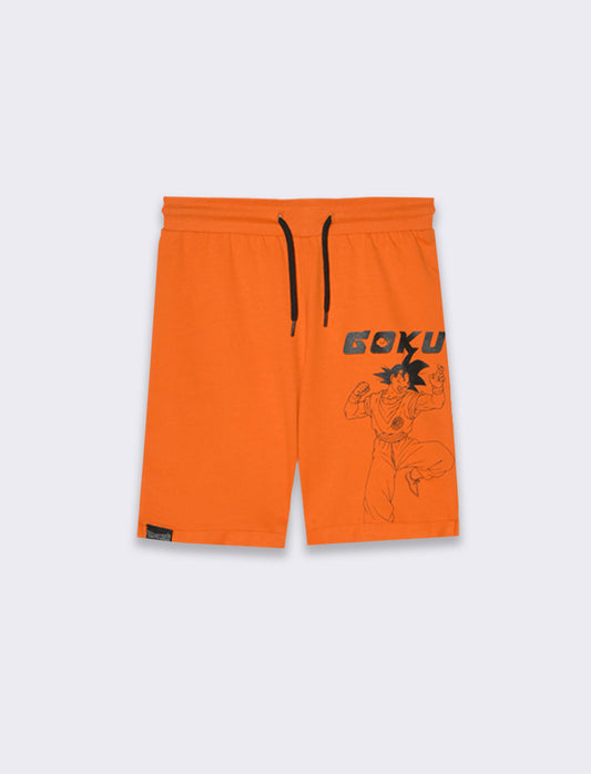 Bermuda in felpa con personaggi da bambino - Arancio