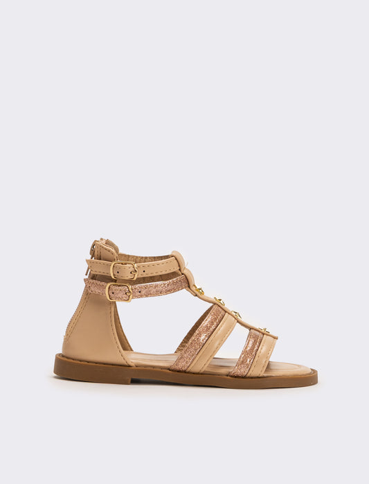 Sandalo da bambina con fascette - Rosa