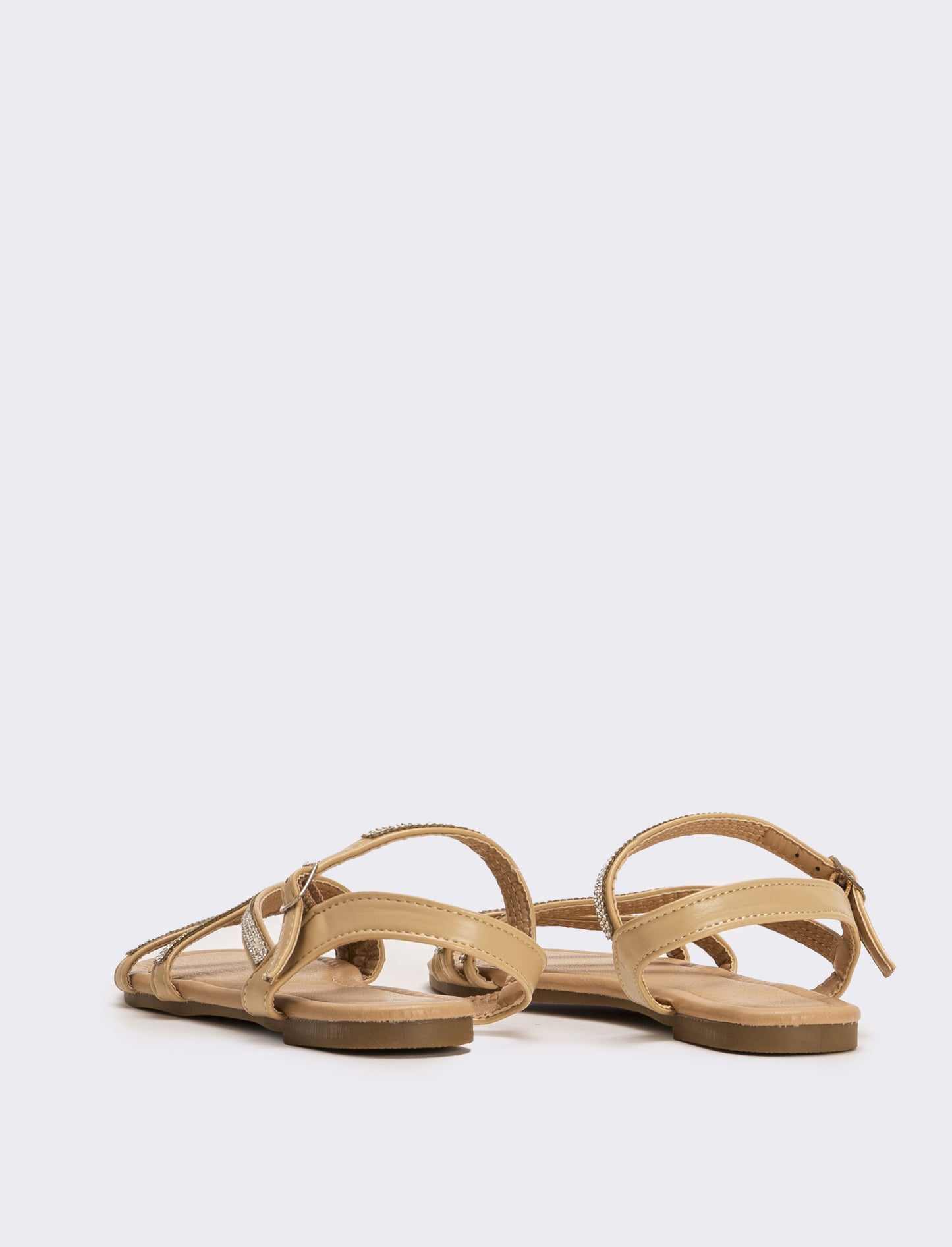 Sandalo da bambina con strass - Beige