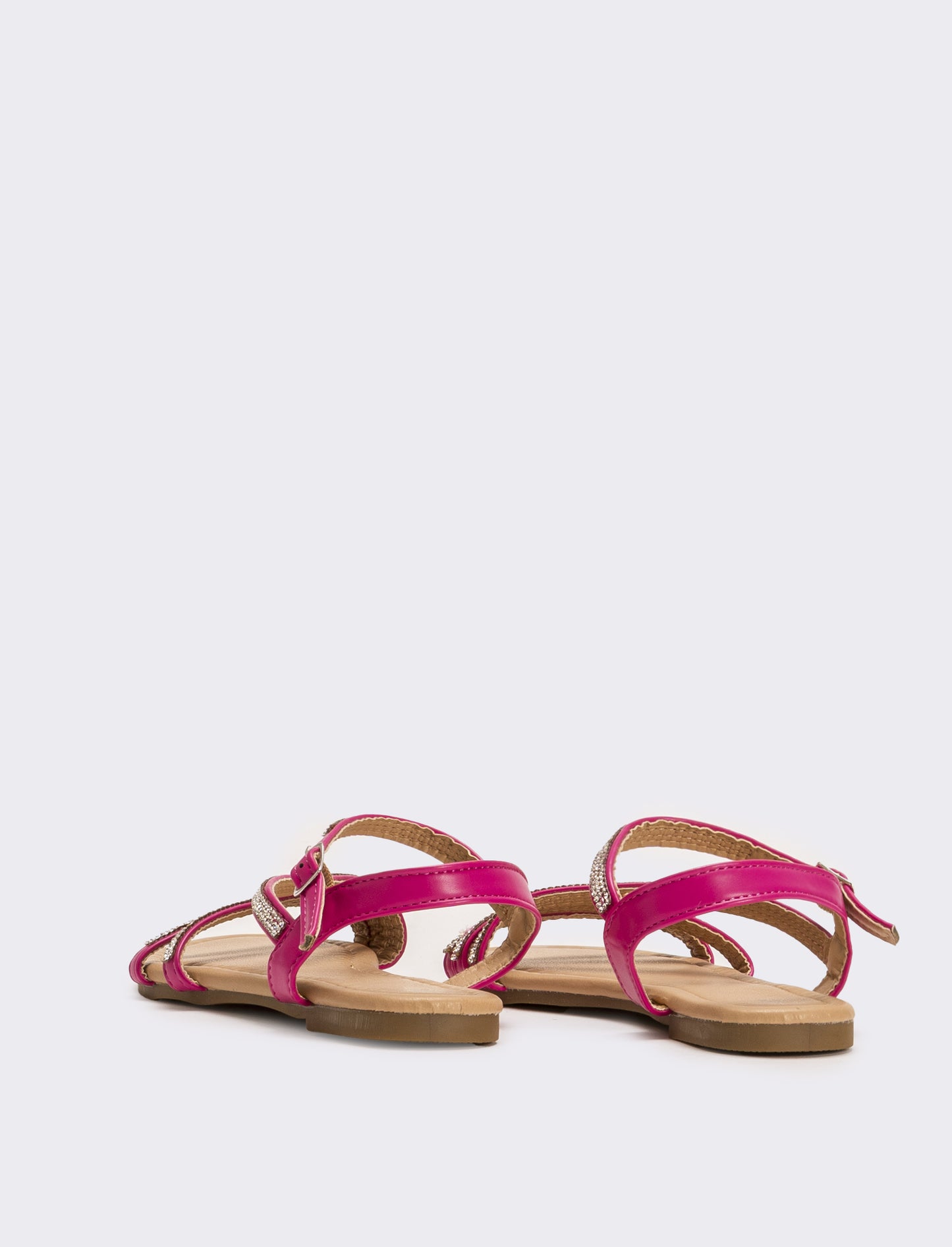 Sandalo da bambina con strass - Fuxia