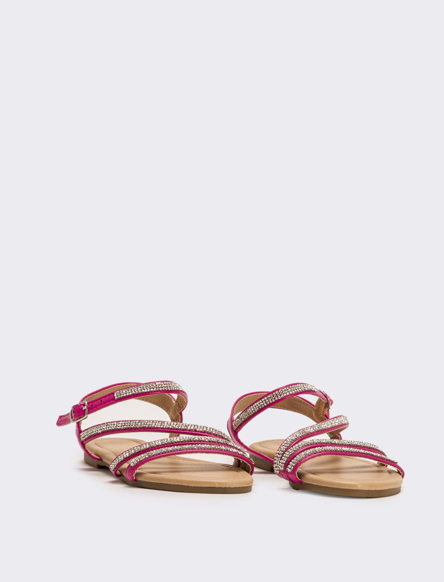 Sandalo da bambina con strass - Fuxia