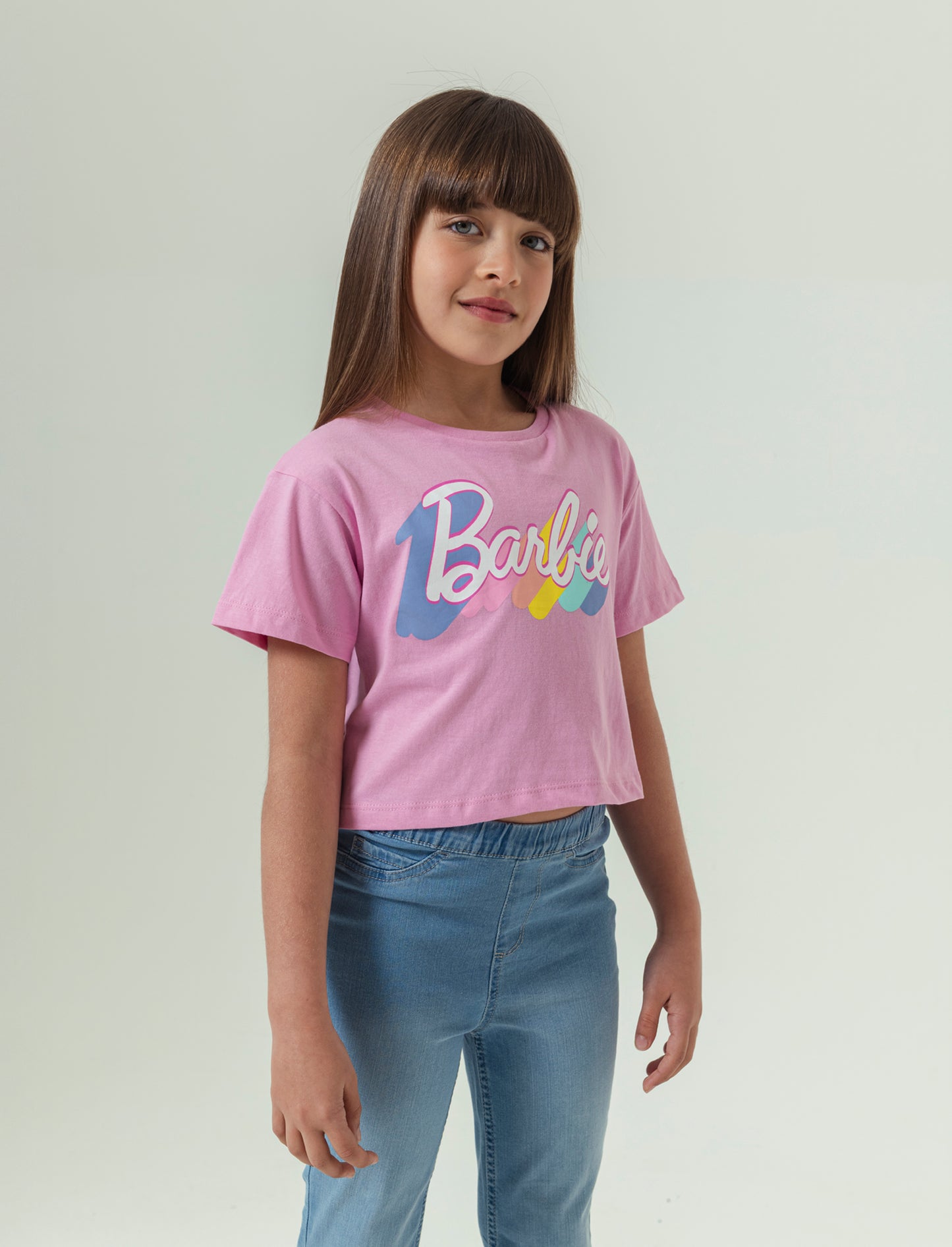 T-shirt Barbie con stampa colorata da bambina - Rosa