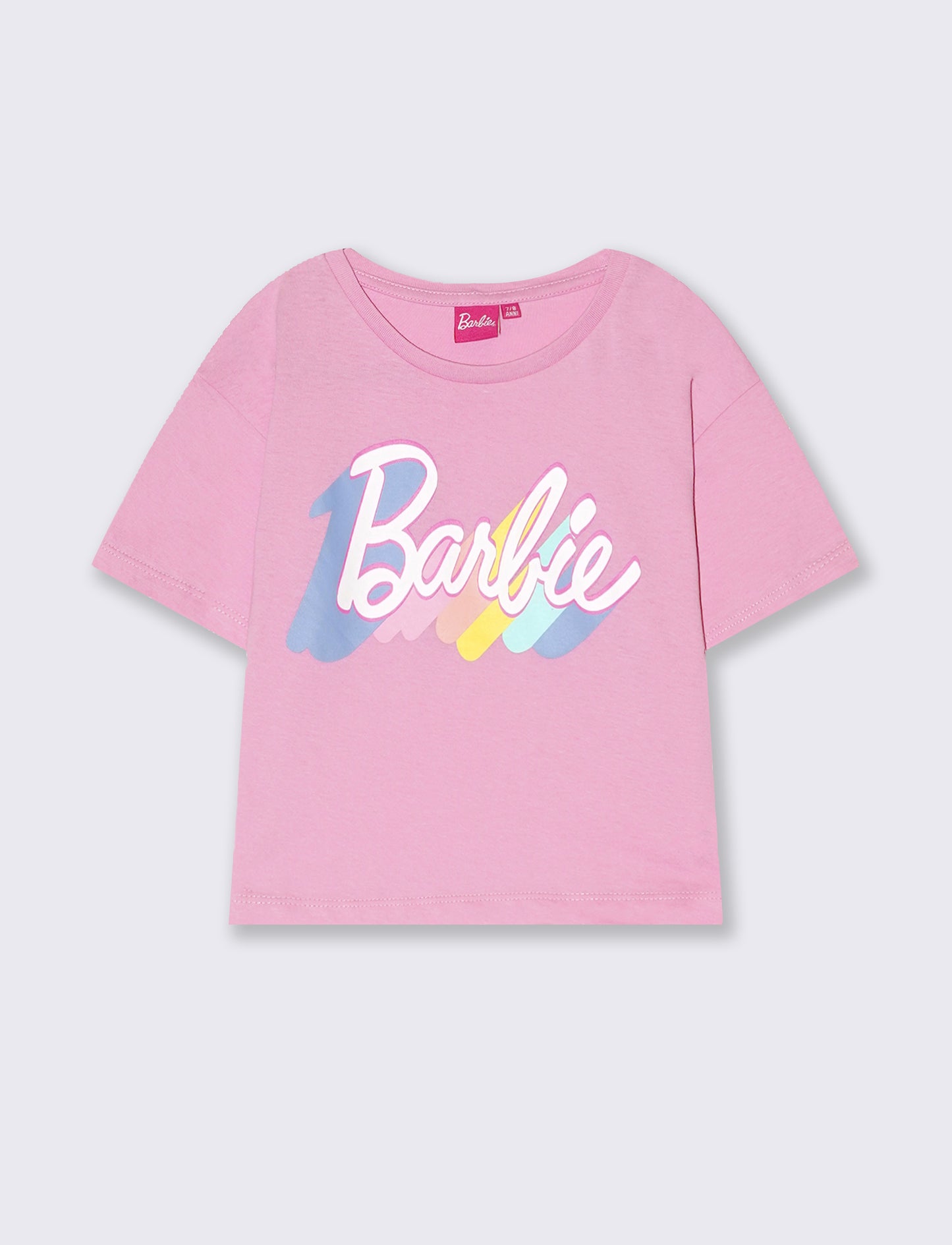 T-shirt Barbie con stampa colorata da bambina - Rosa