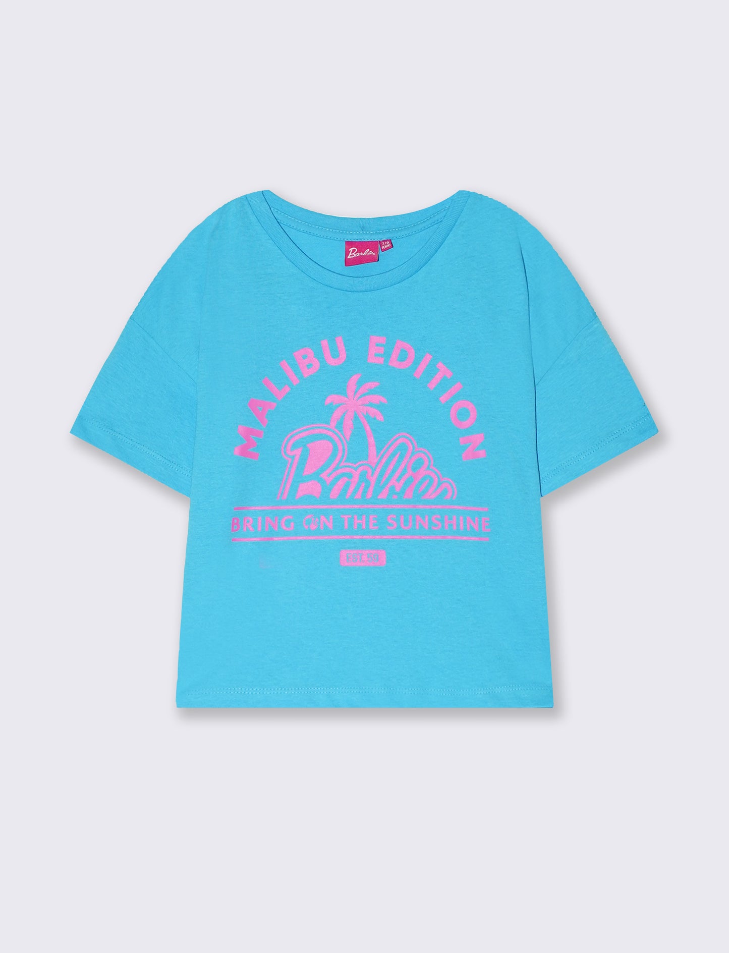 T-shirt Barbie modello over da bambina - Turchese
