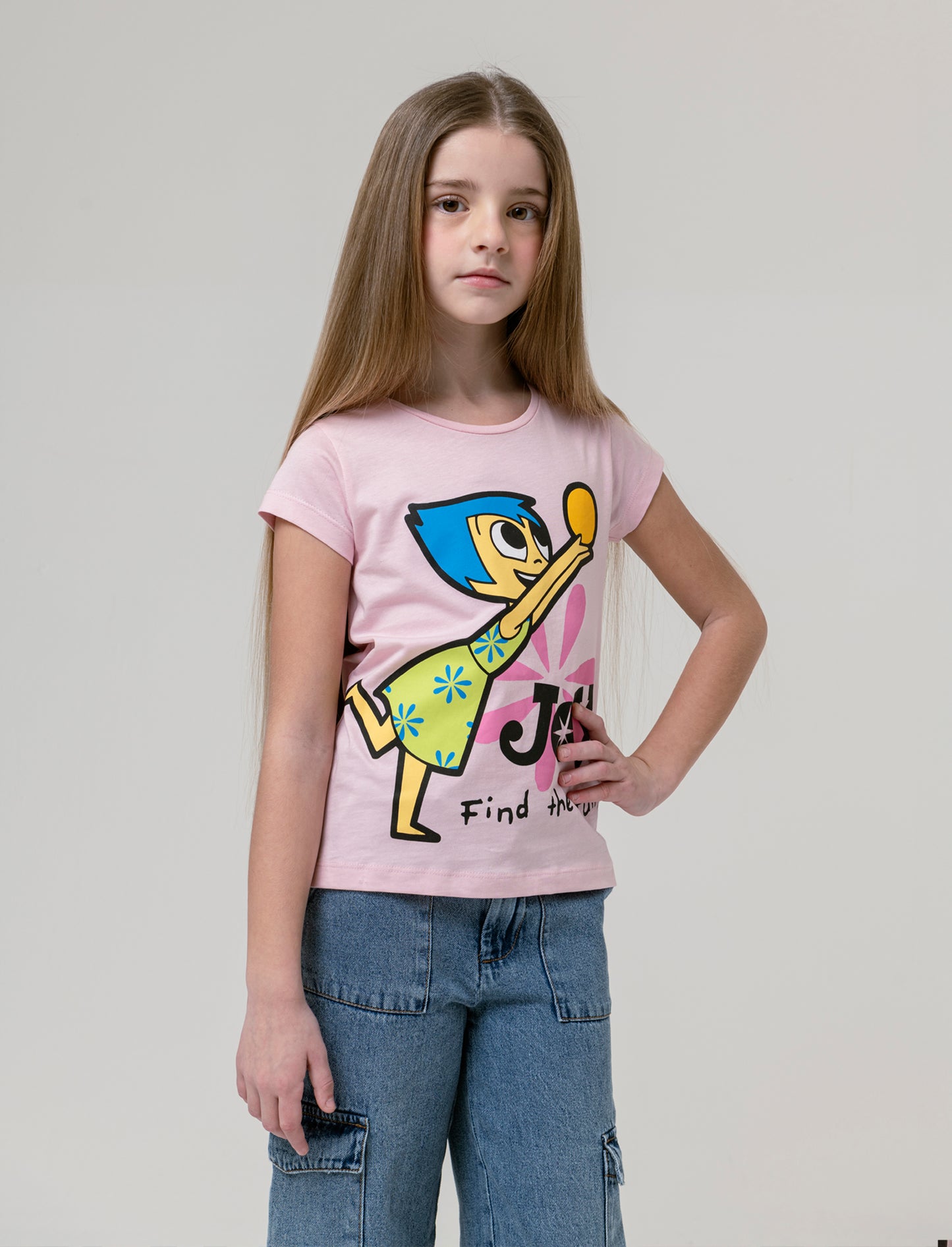 T-shirt Inside Out da bambina - Rosa