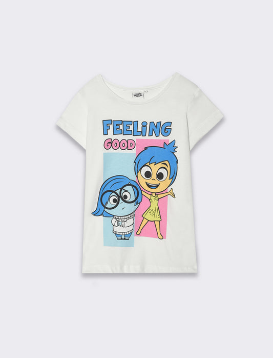 T-shirt Inside Out da bambina - Bianco