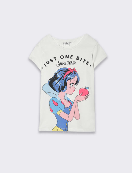 T-shirt Biancaneve da bambina - Bianco
