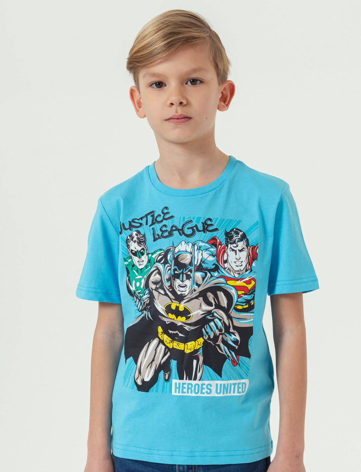 T-shirt personaggi DC Comics da bambino - Azzurro