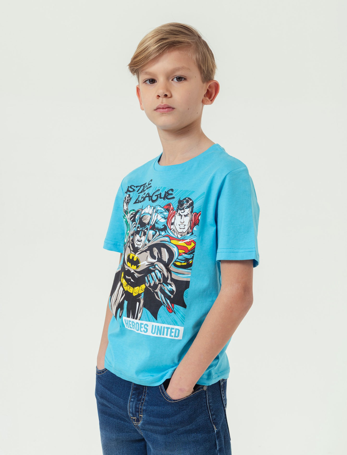 T-shirt personaggi DC Comics da bambino - Azzurro