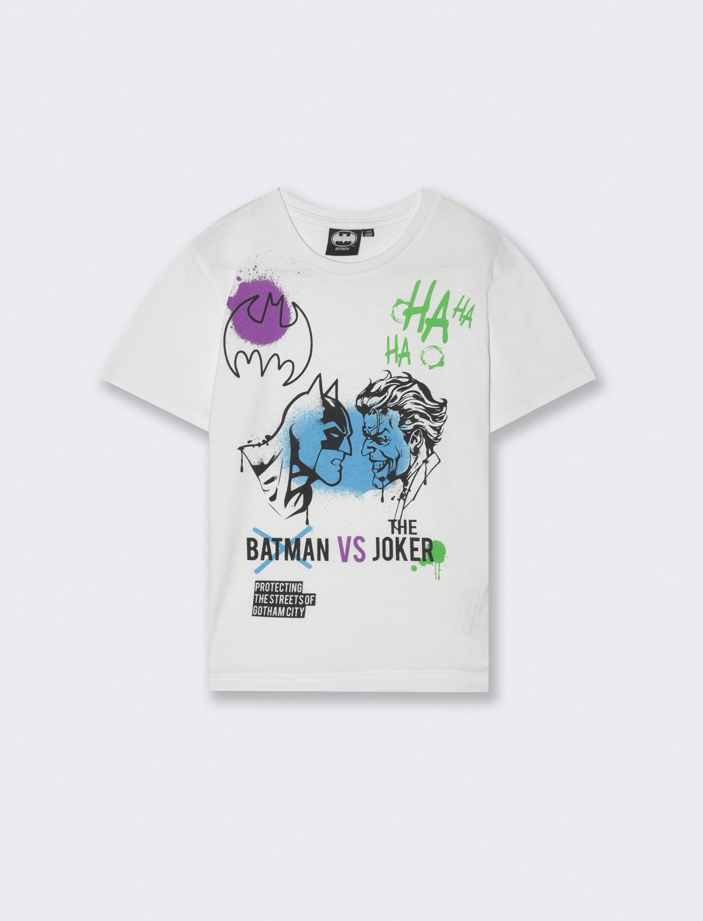 T-shirt con stampa Batman da bambino - Bianco