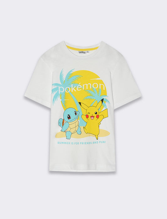 T-shirt con personaggio Pokemon da bambino - Bianco