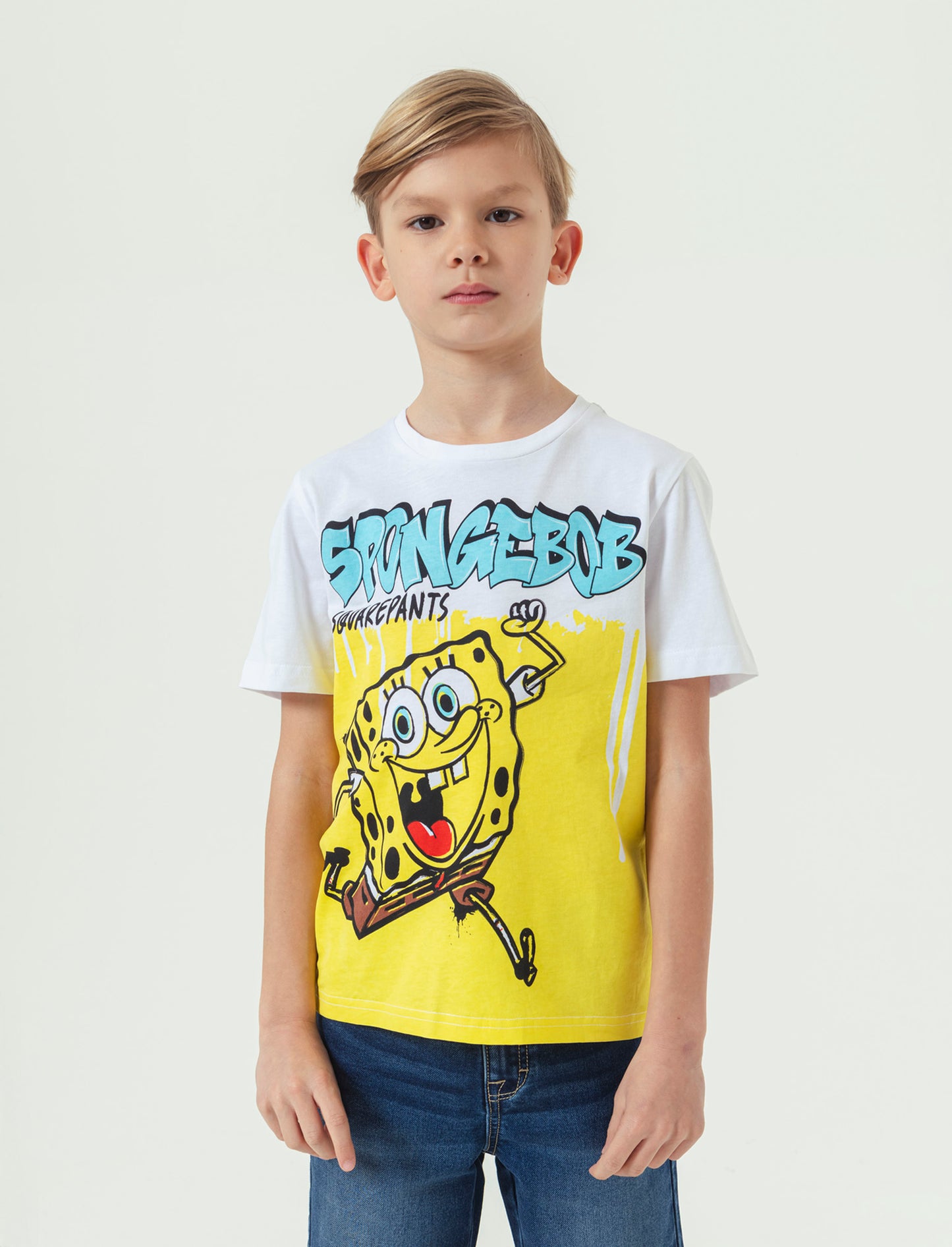 Maglietta Spongebob da bambino - Bianco
