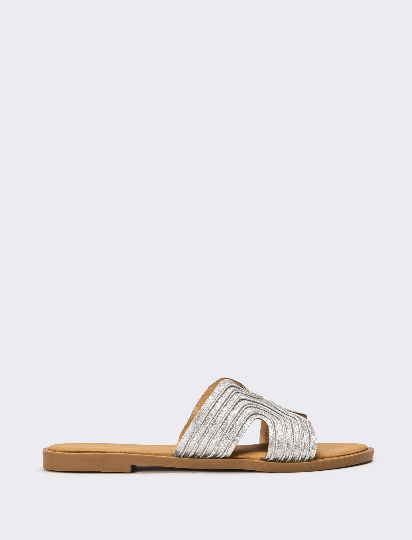 Mule laminata da donna - Argento