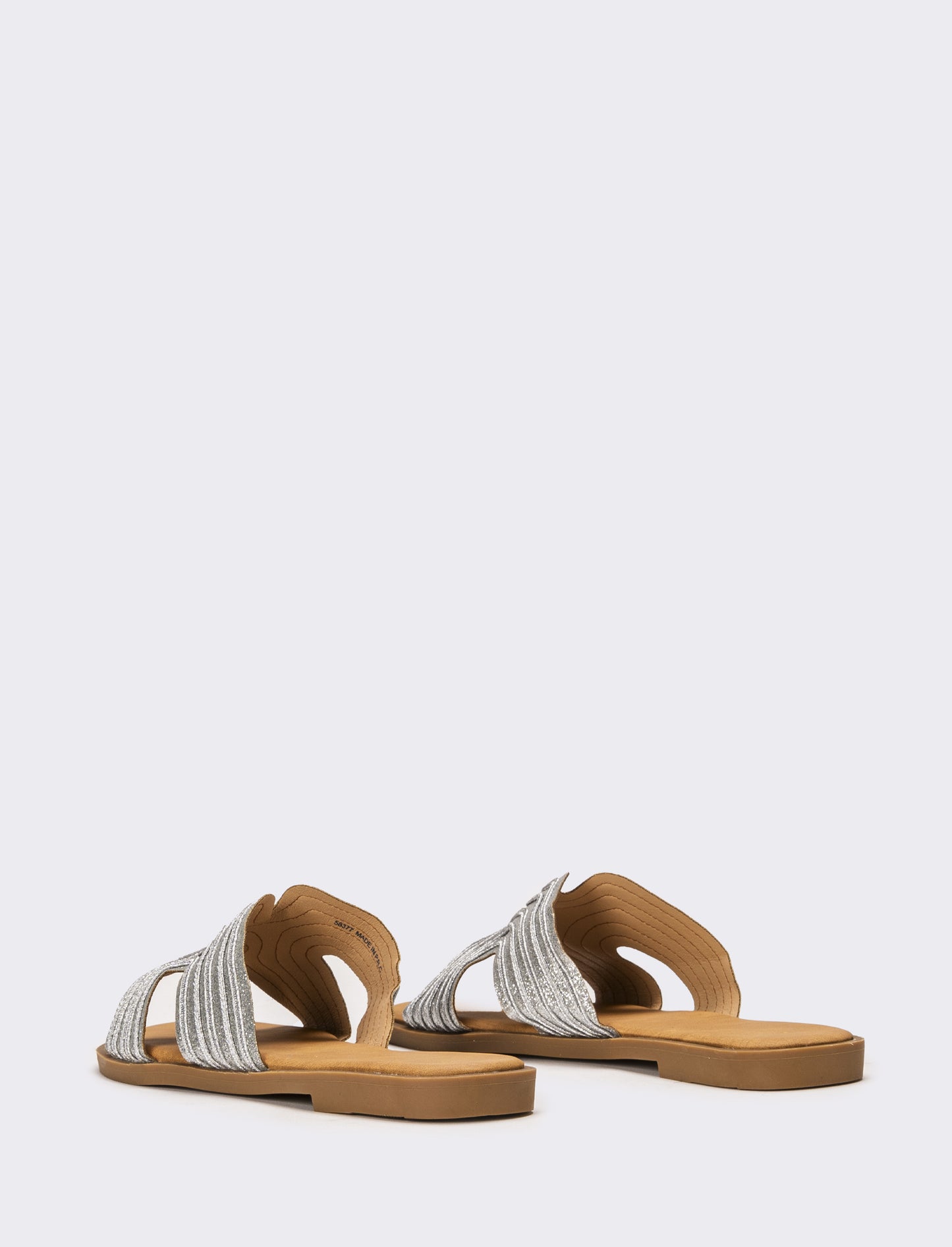 Mule laminata da donna - Argento