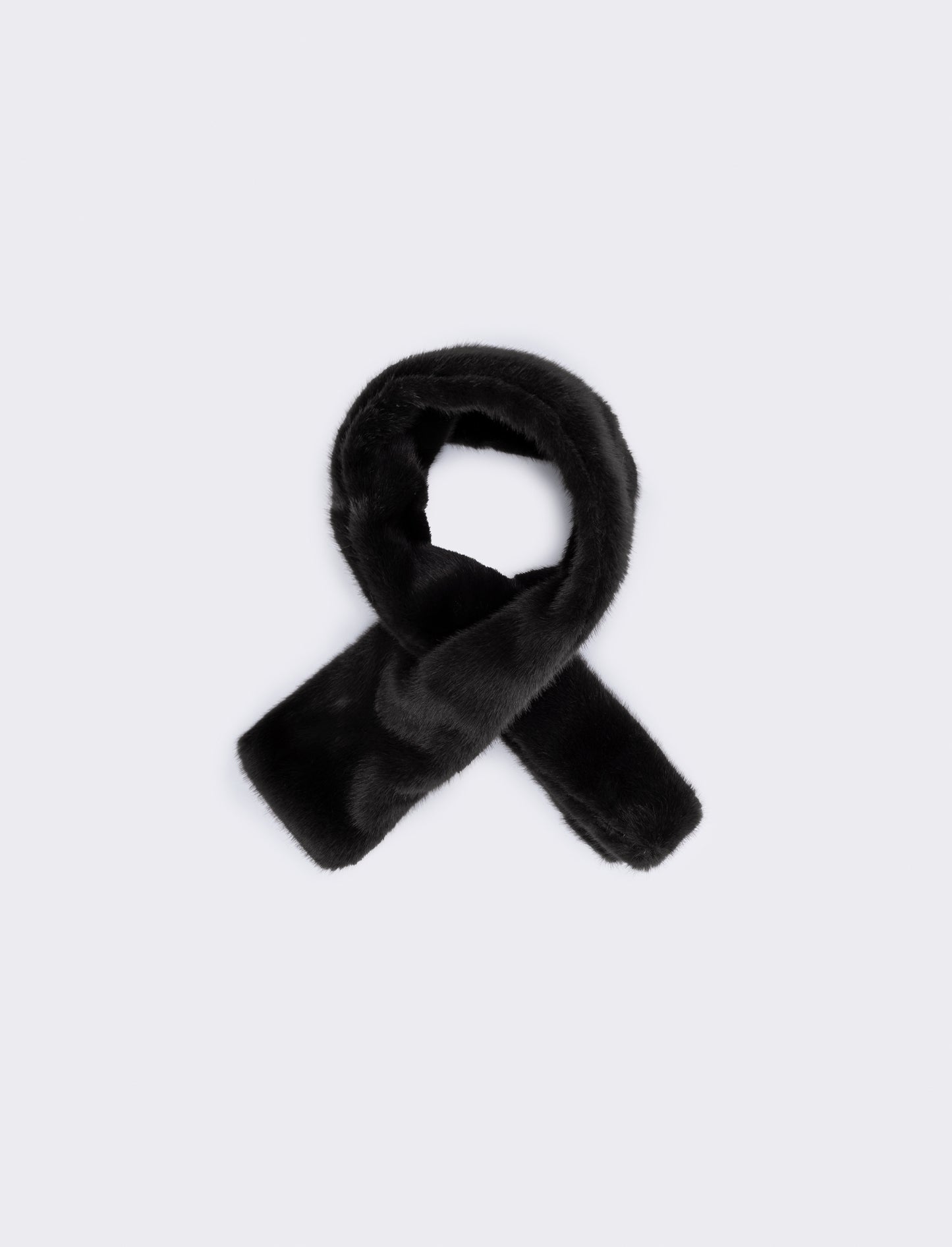 Collo in finta pelliccia - Nero