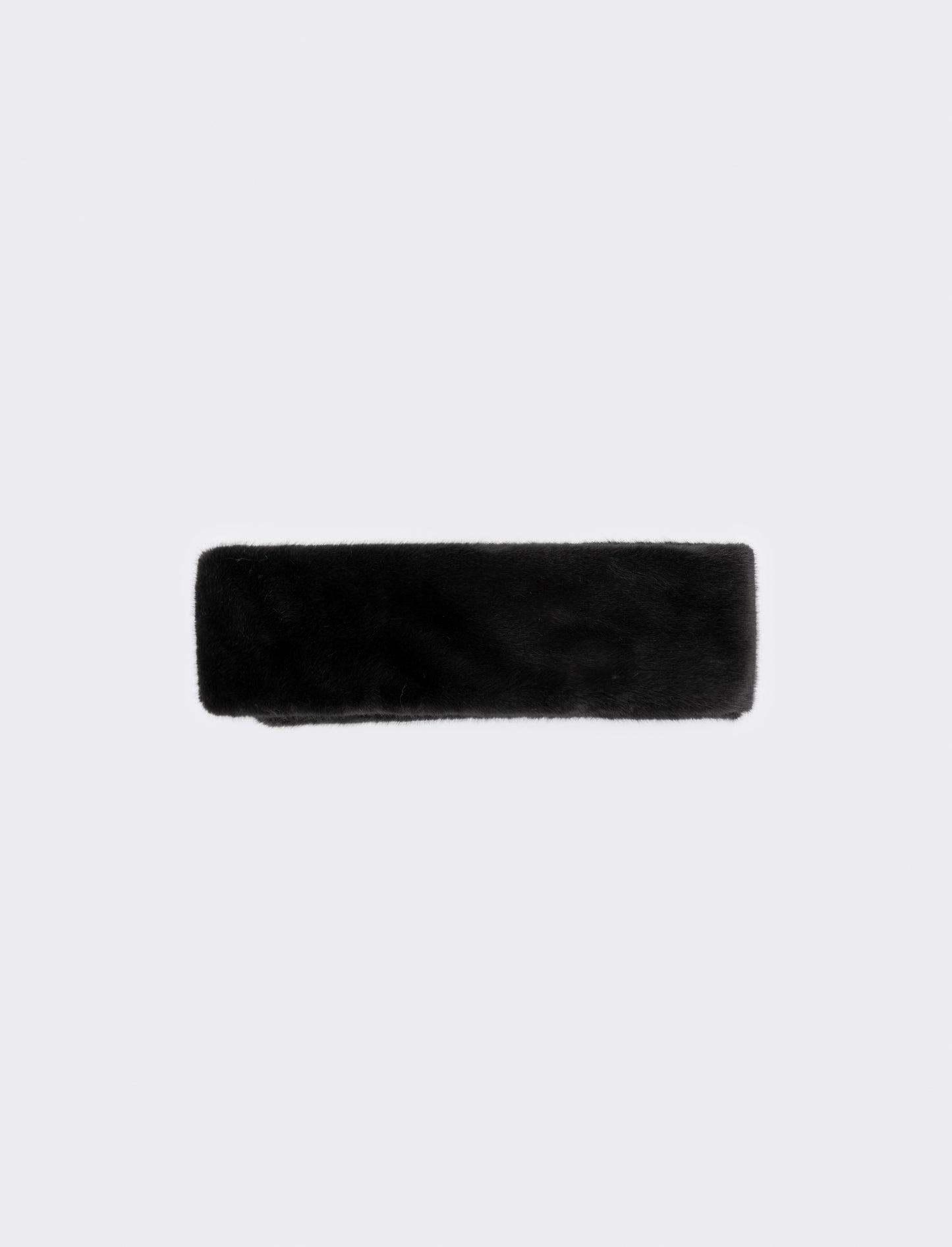 Collo in finta pelliccia - Nero