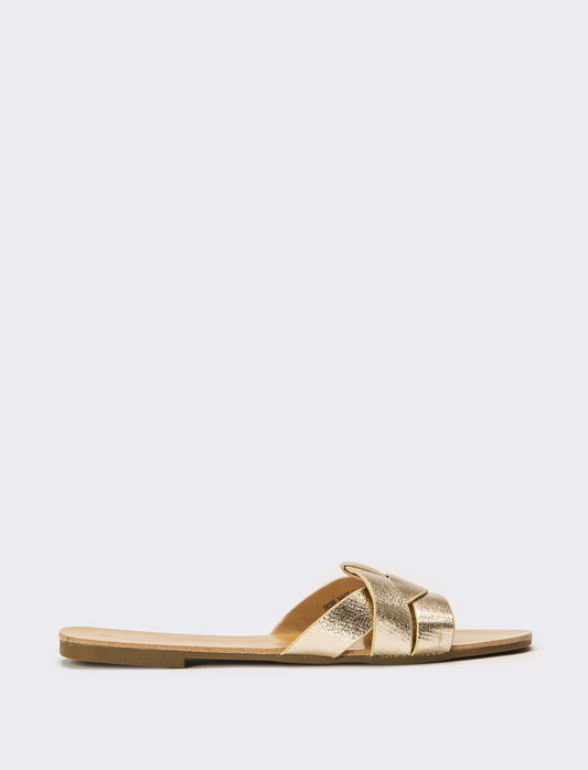 Mule incrociata da donna - Oro