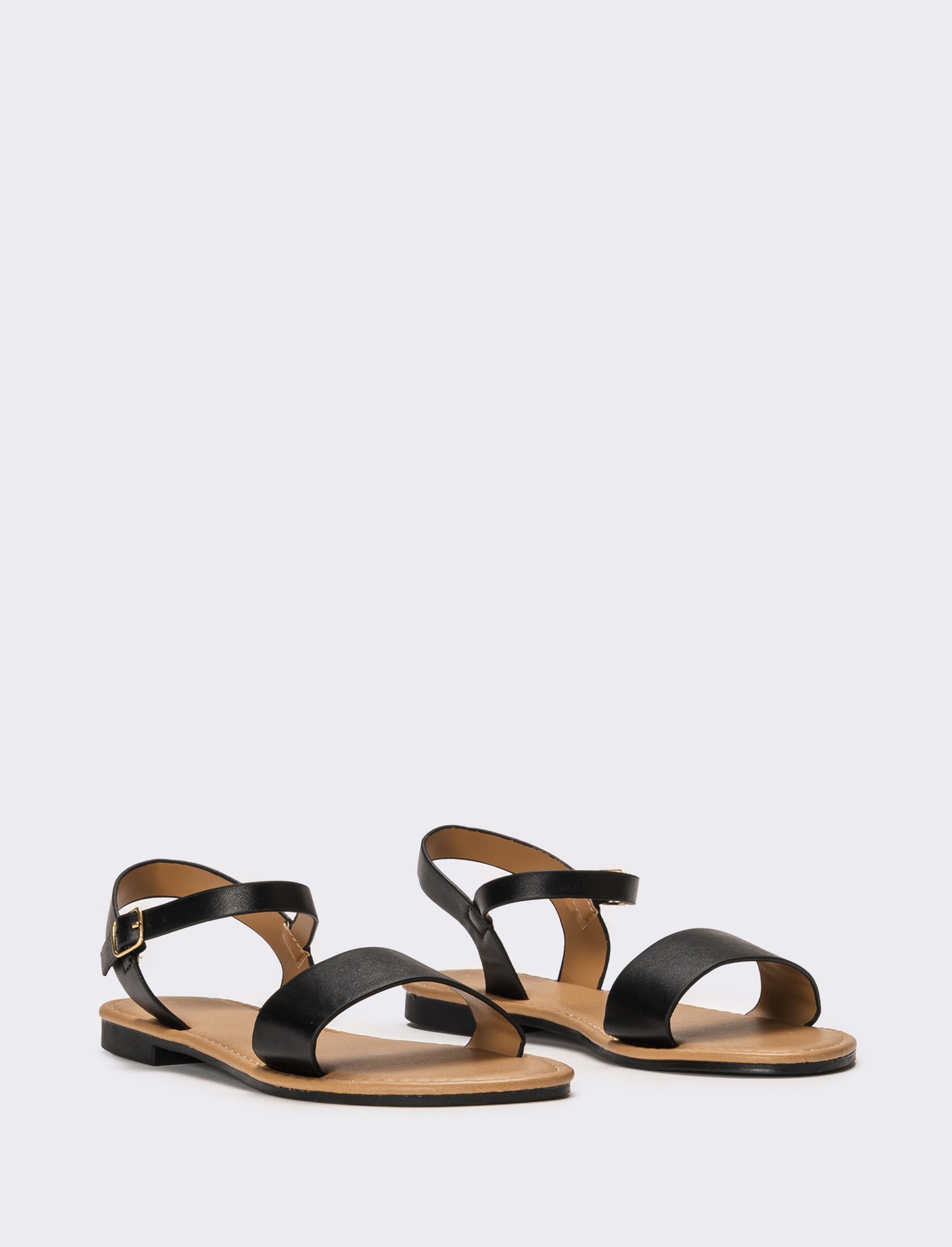 Sandalo a fascia da donna - Nero