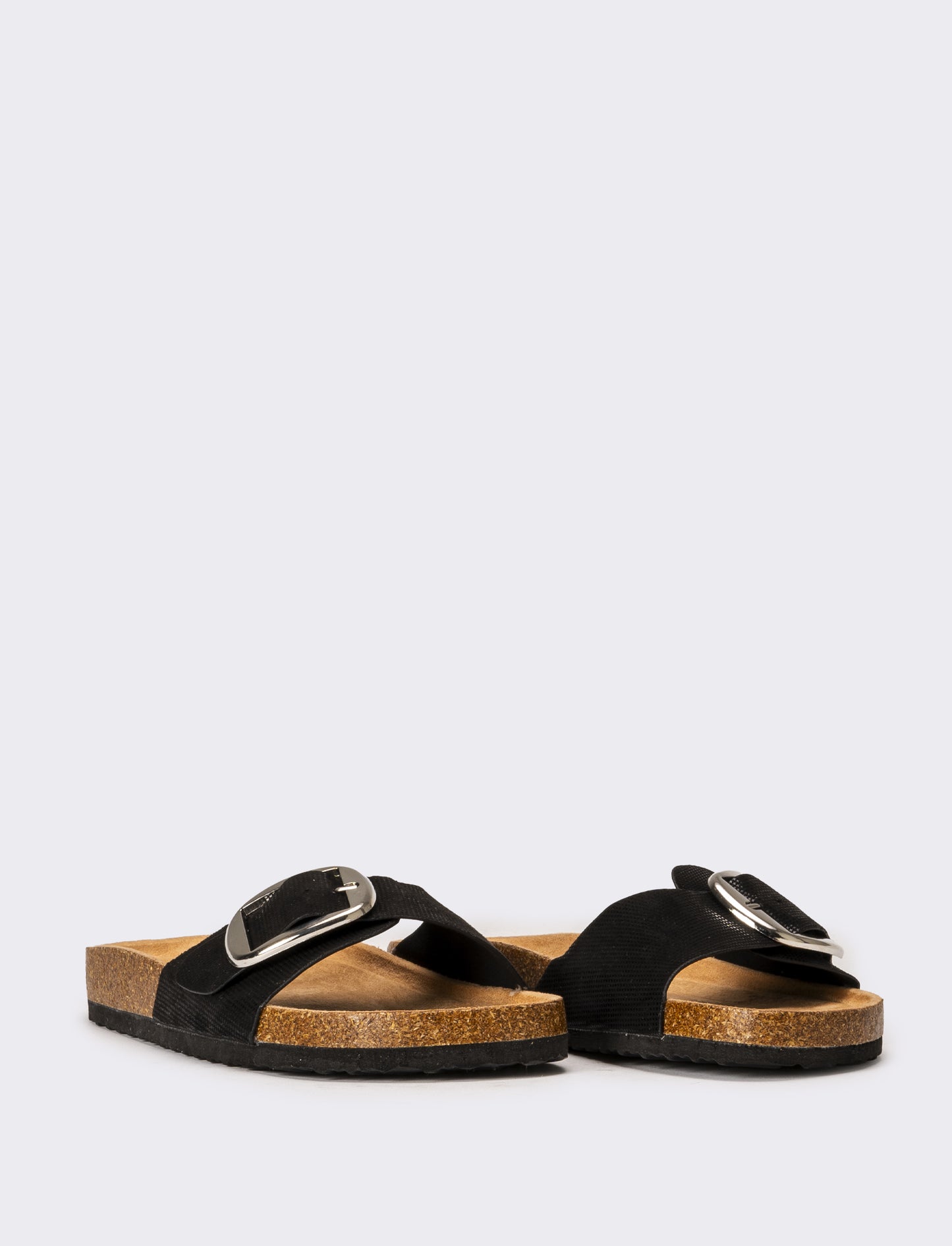 Sandalo flat da donna - Nero