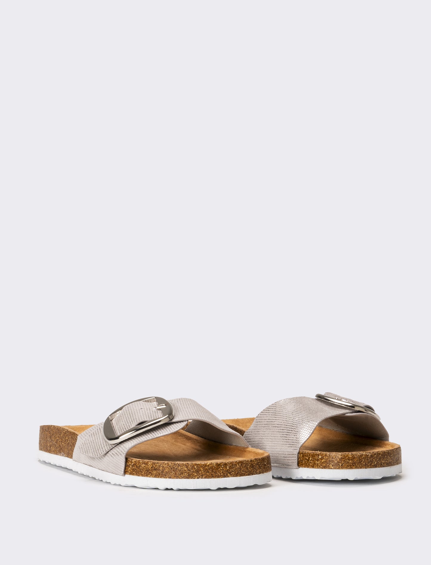Sandalo flat da donna - Argento