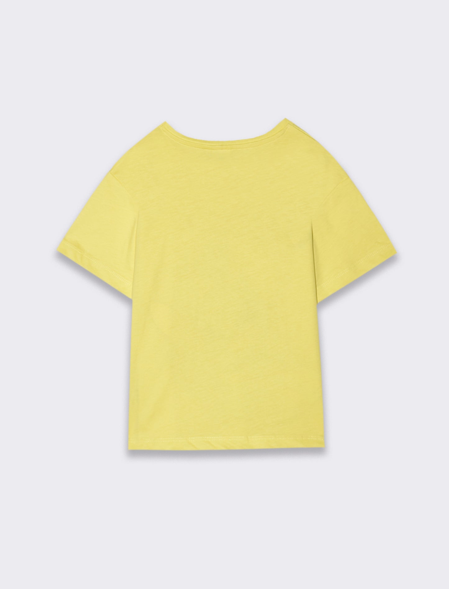 T-shirt mezza manica con stampa Stitch da bambina - Giallo