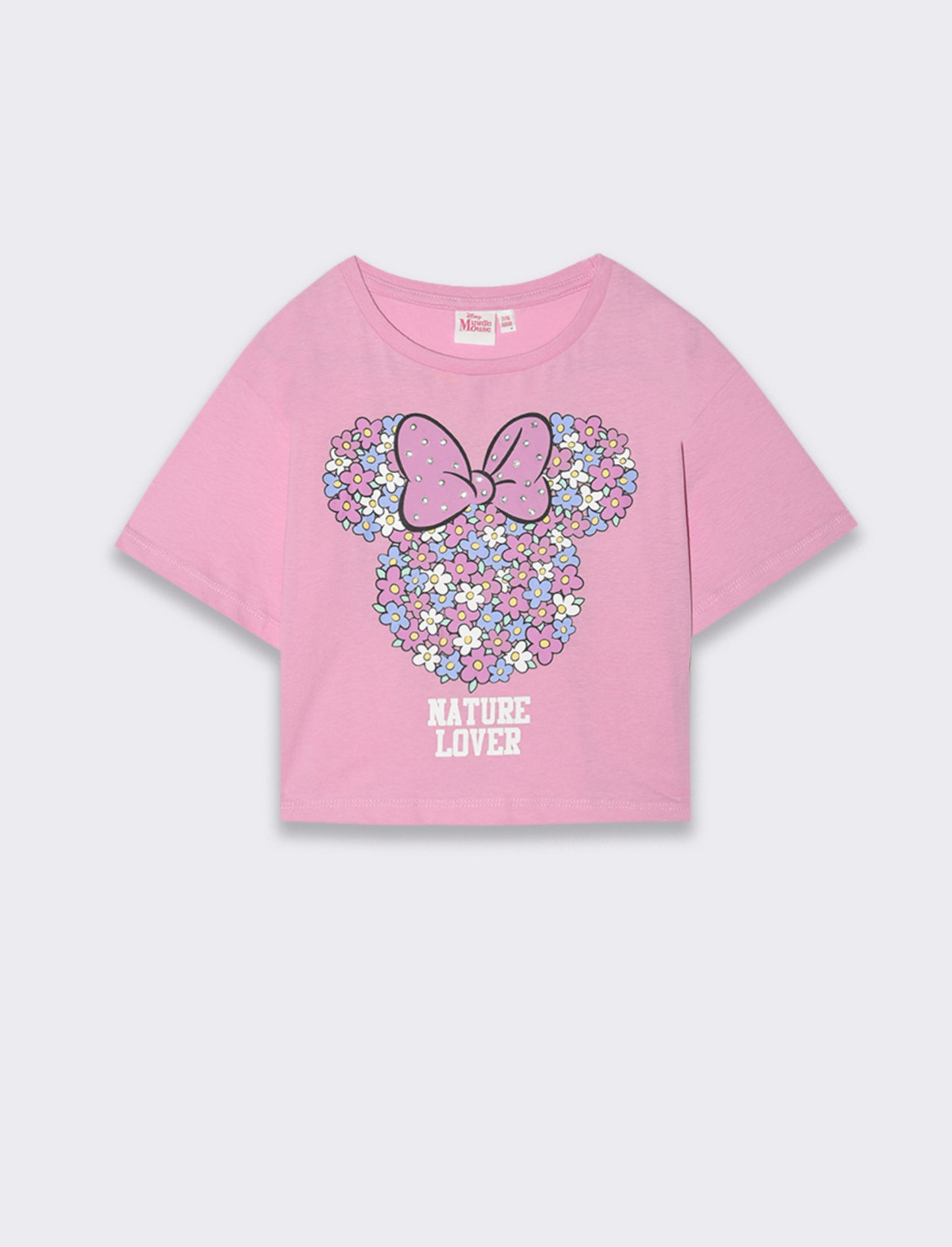 T-shirt con stampa Minnie da bambina - Rosa