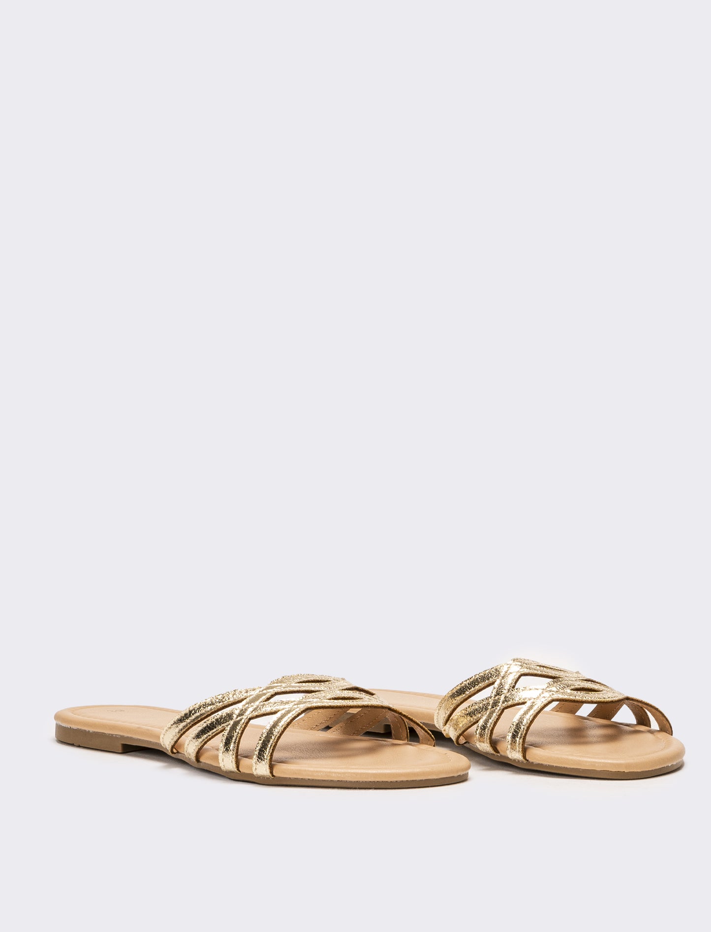 Mule da donna incrociata - Oro