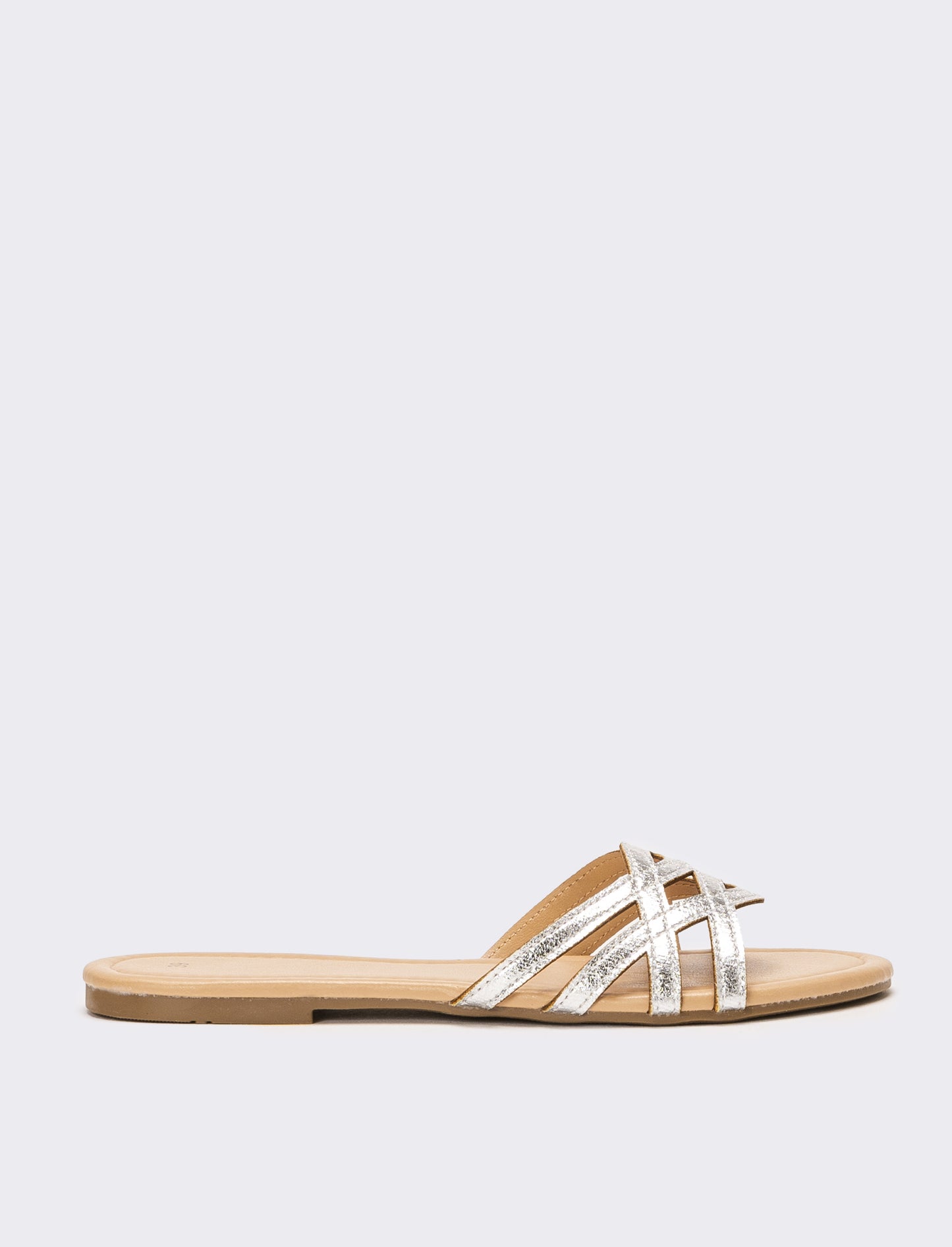 Mule da donna incrociata - Argento