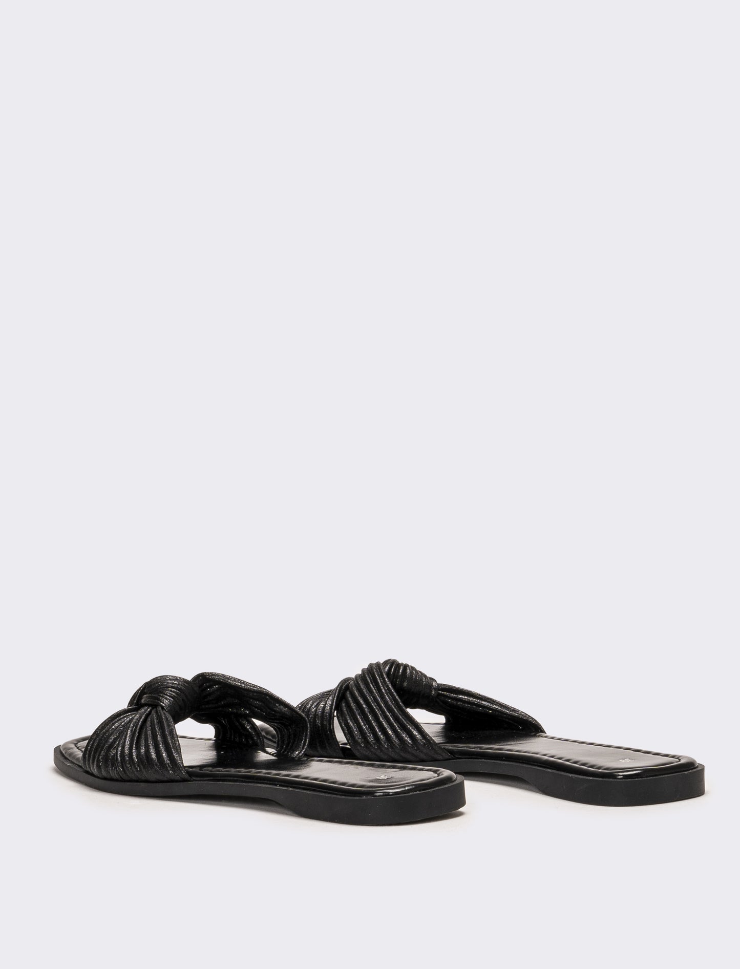 Mule da donna con nodo - Nero